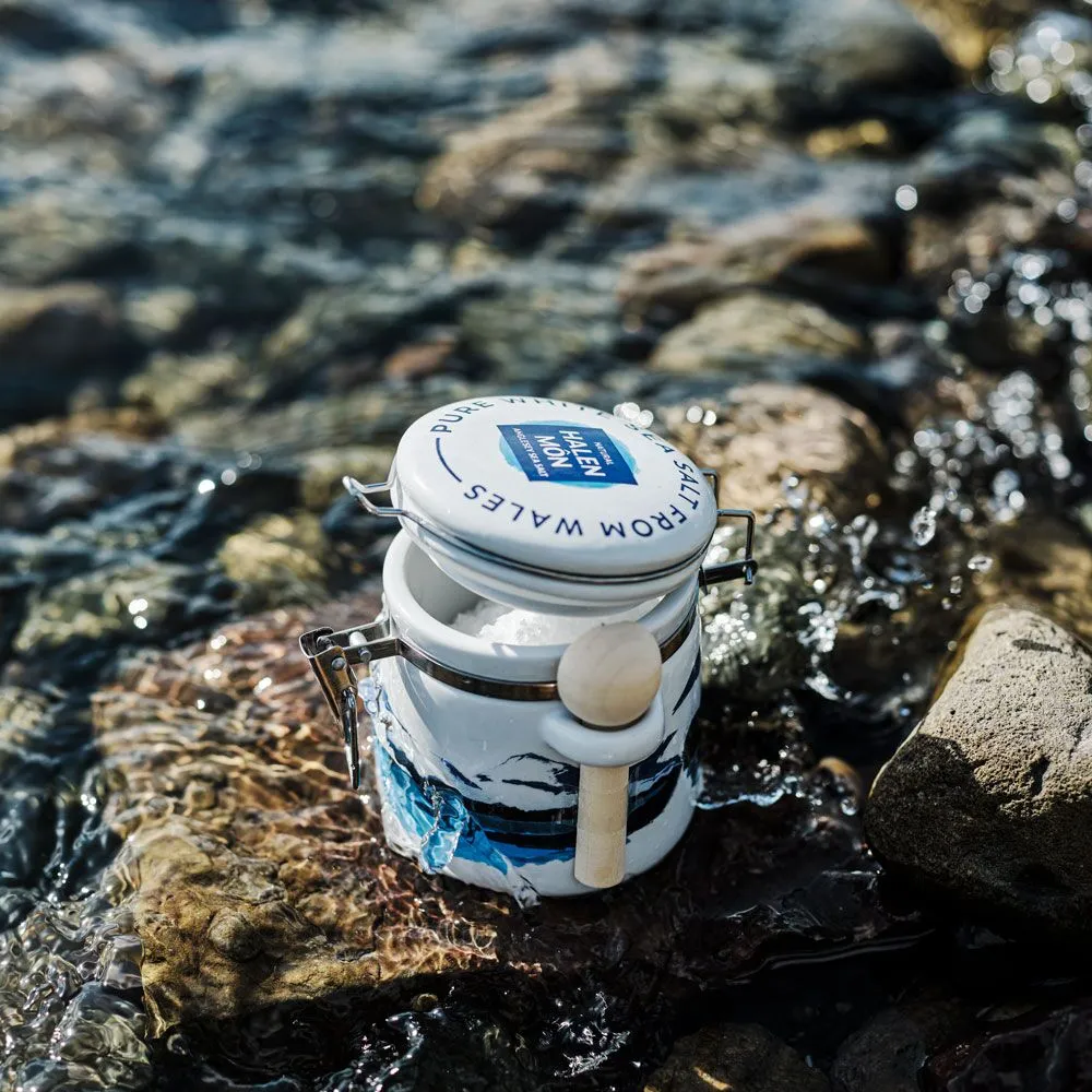 Anglesey Sea Salt Halen Môn - Ceramic Jar 100g Pure Sea Salt