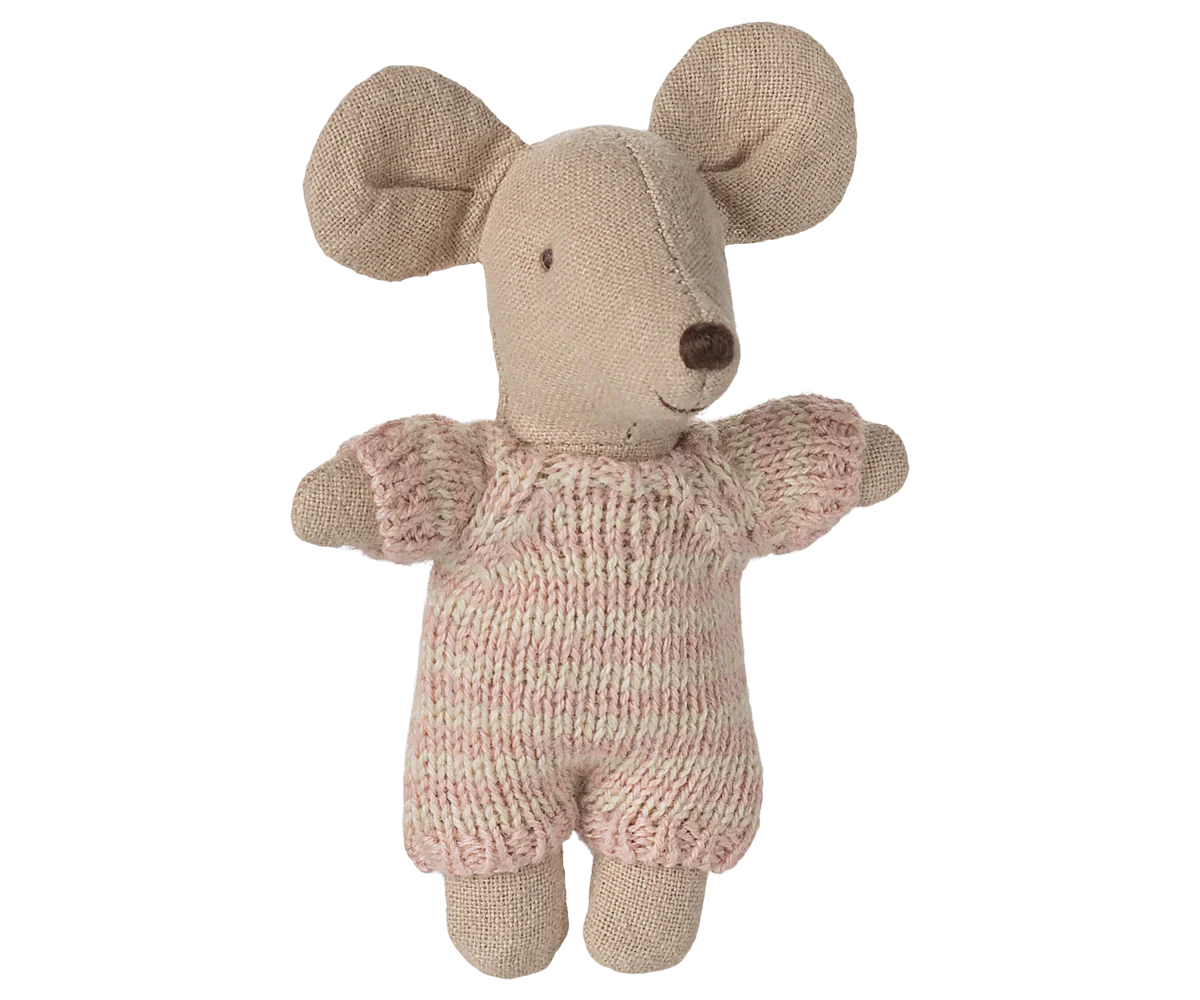 Baby Mouse in Carry Cot - Rose - Image 2