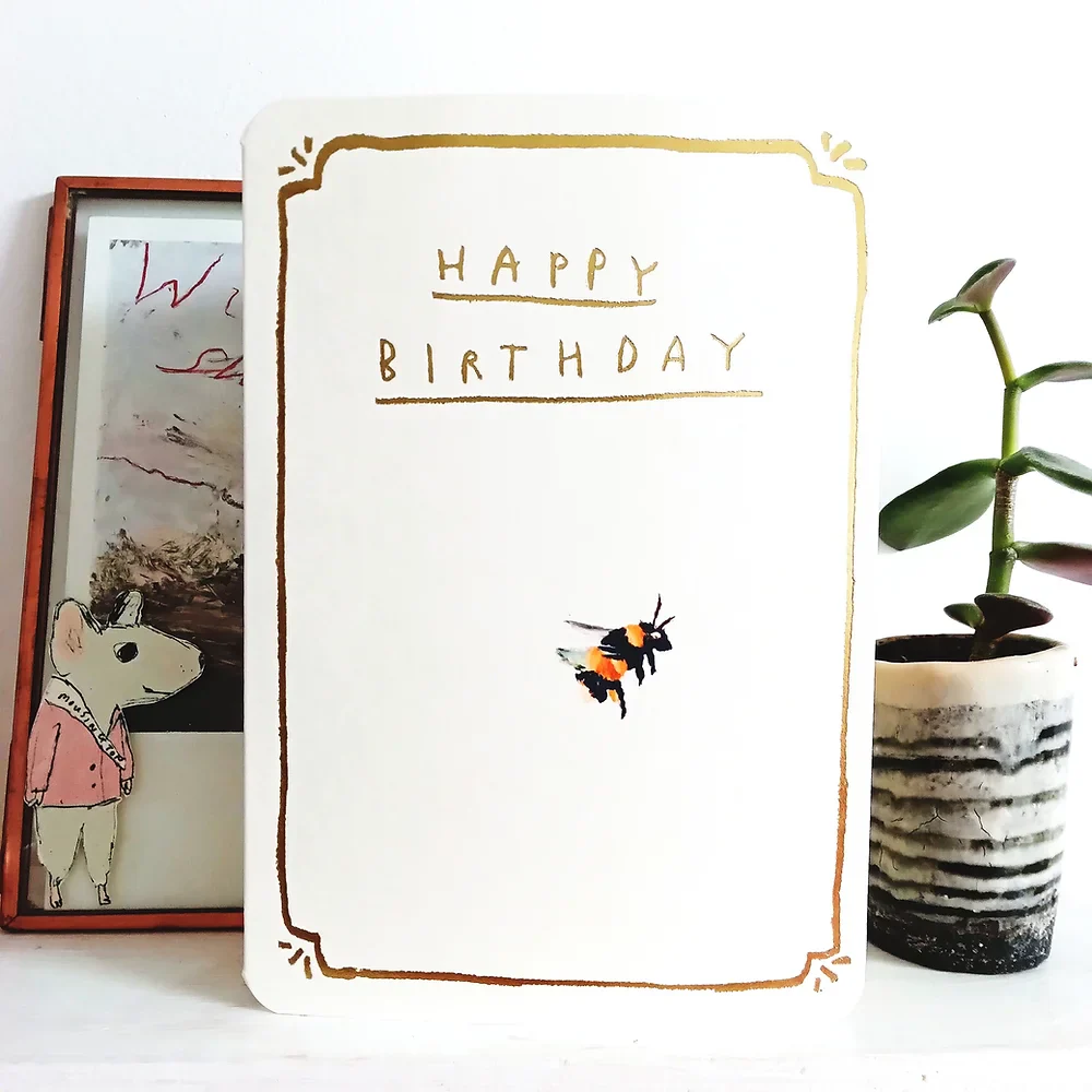 'Bee Birthday' Greetings Card