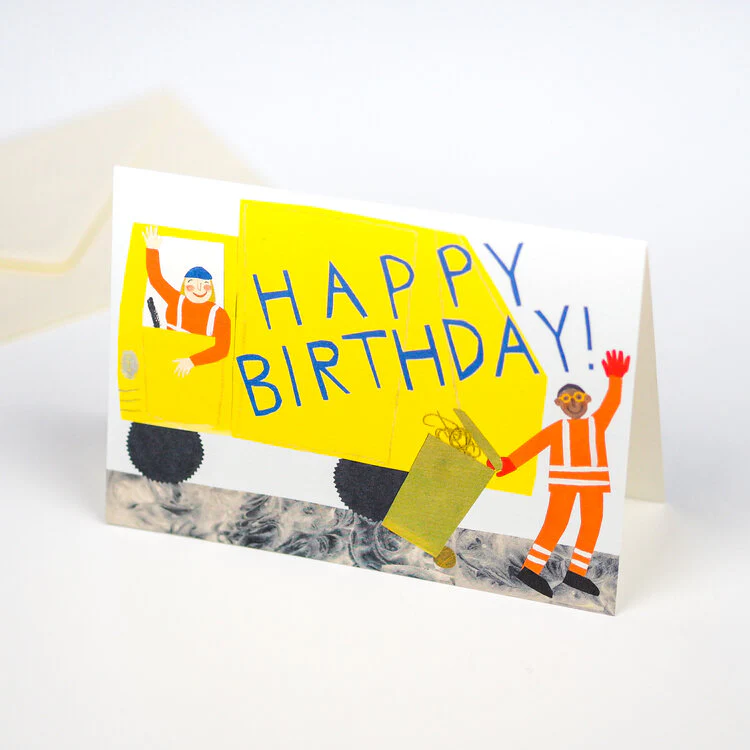 'Bin Lorry' Happy Birthday Greetings Card - Image 3