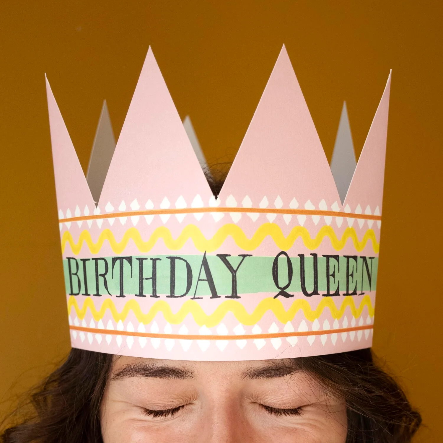 'Birthday Queen' Party Hat Greetings Card