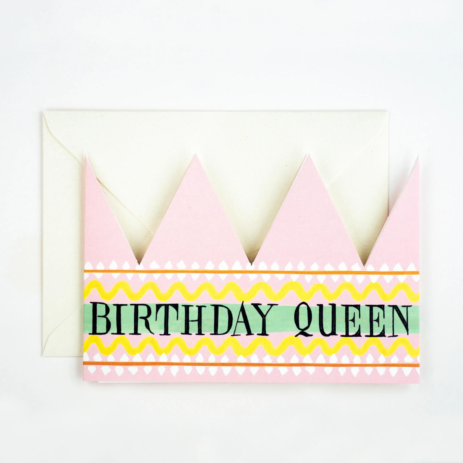 'Birthday Queen' Party Hat Greetings Card - Image 3