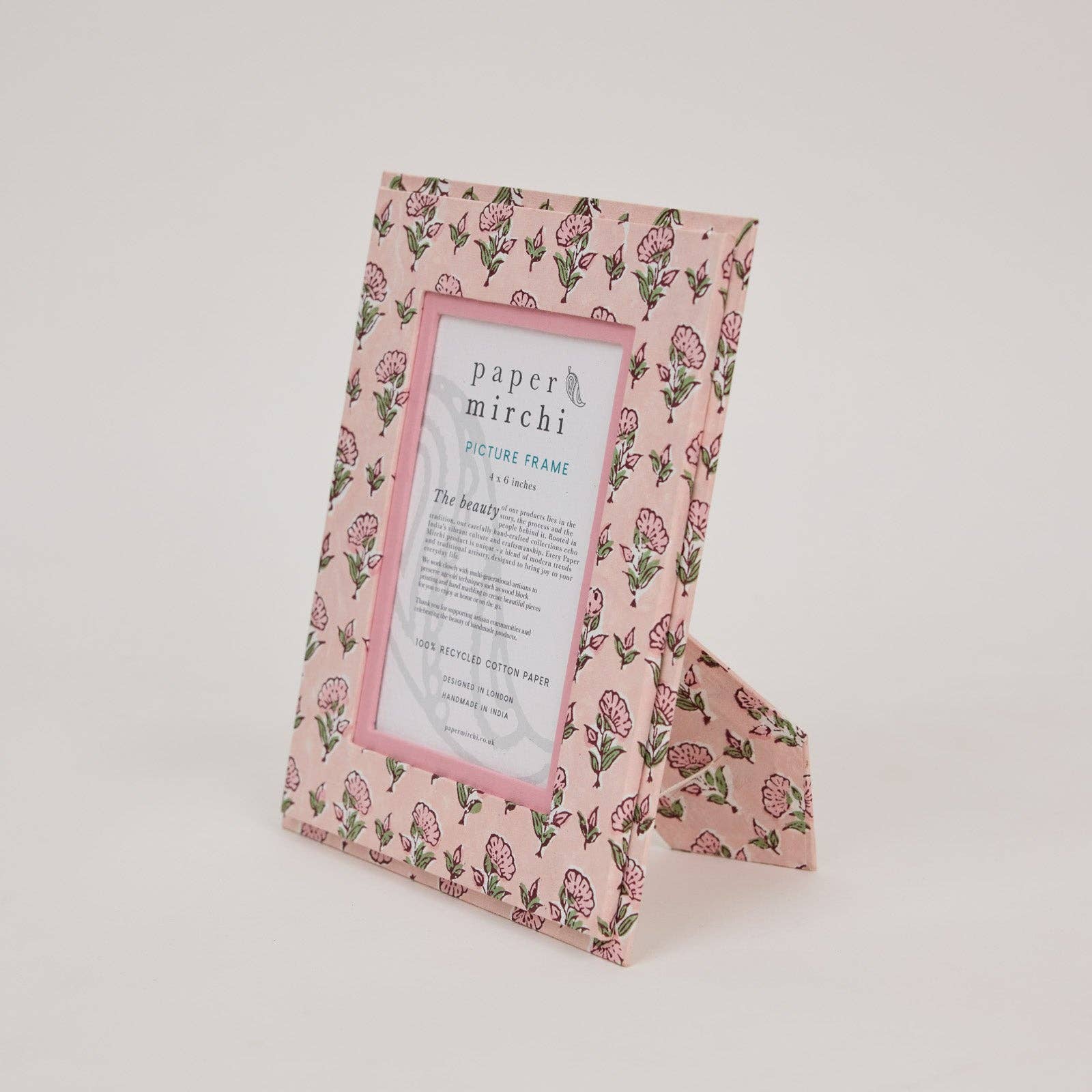 Block Printed Picture Frame - Ditsy Floral Blush