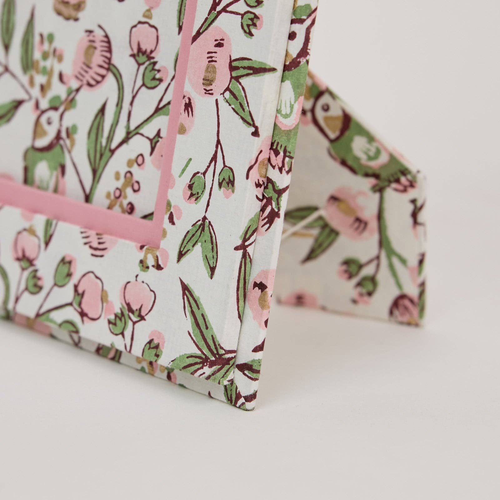Block Printed Picture Frame - Song Birds Blush - Image 2