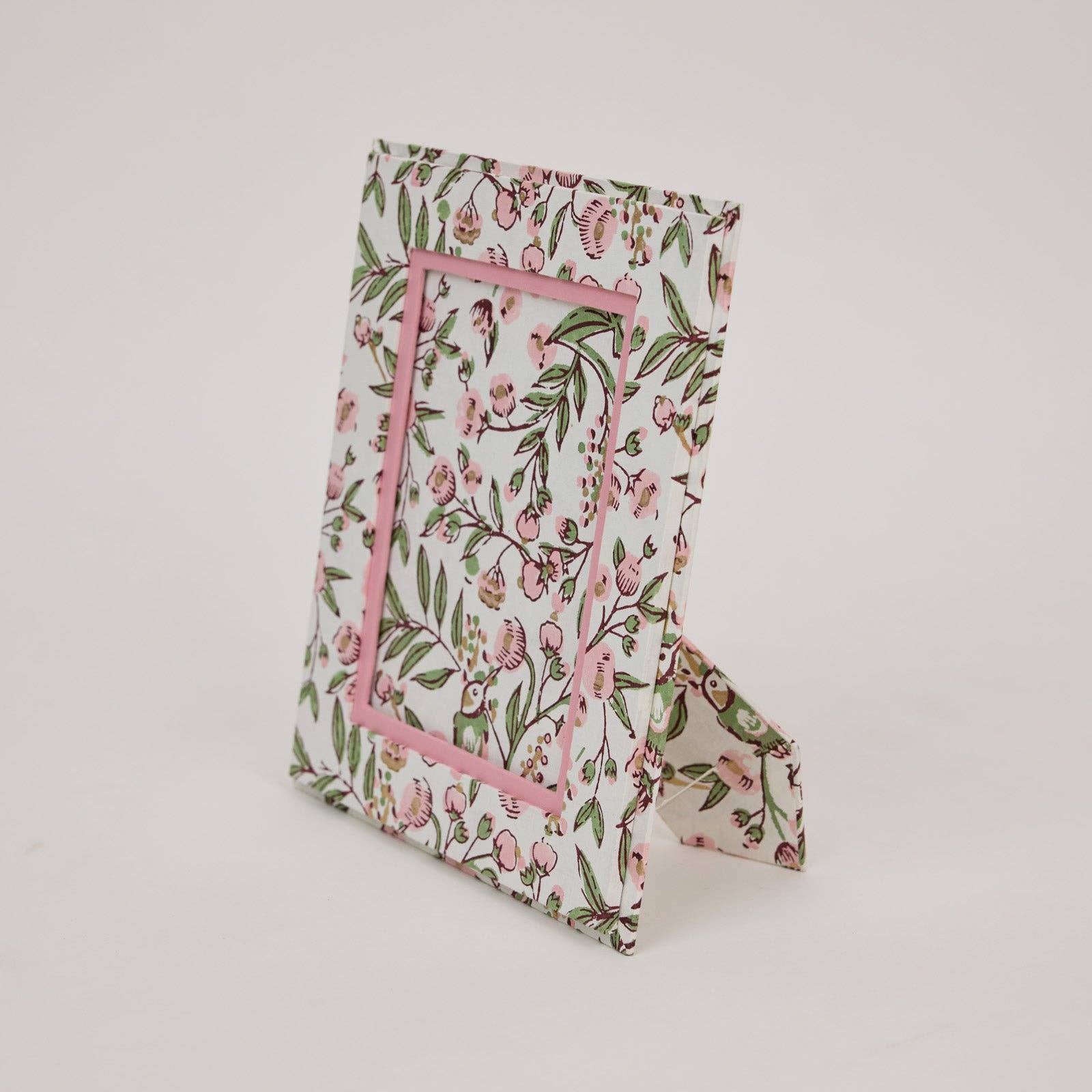 Block Printed Picture Frame - Song Birds Blush - Image 3