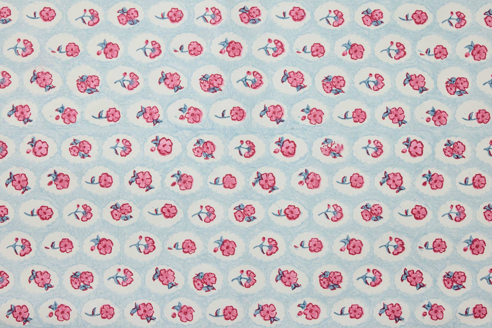 Block Printed Luxury Wrapping Paper - Scallop Tiles Pink Sorbet - Image 3