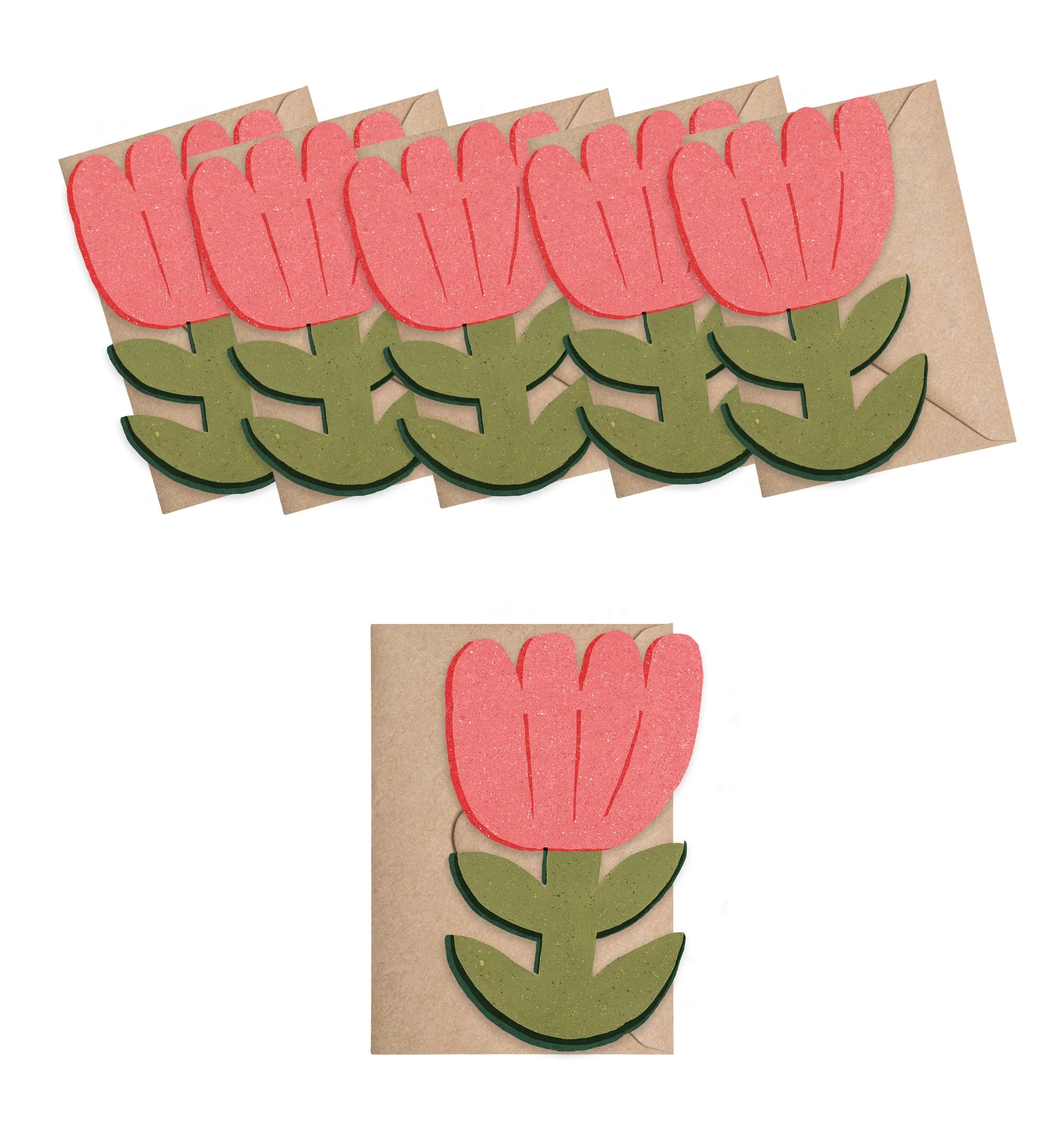 'Blooming Flower' Box of 6 Mini Greetings Cards - Image 2