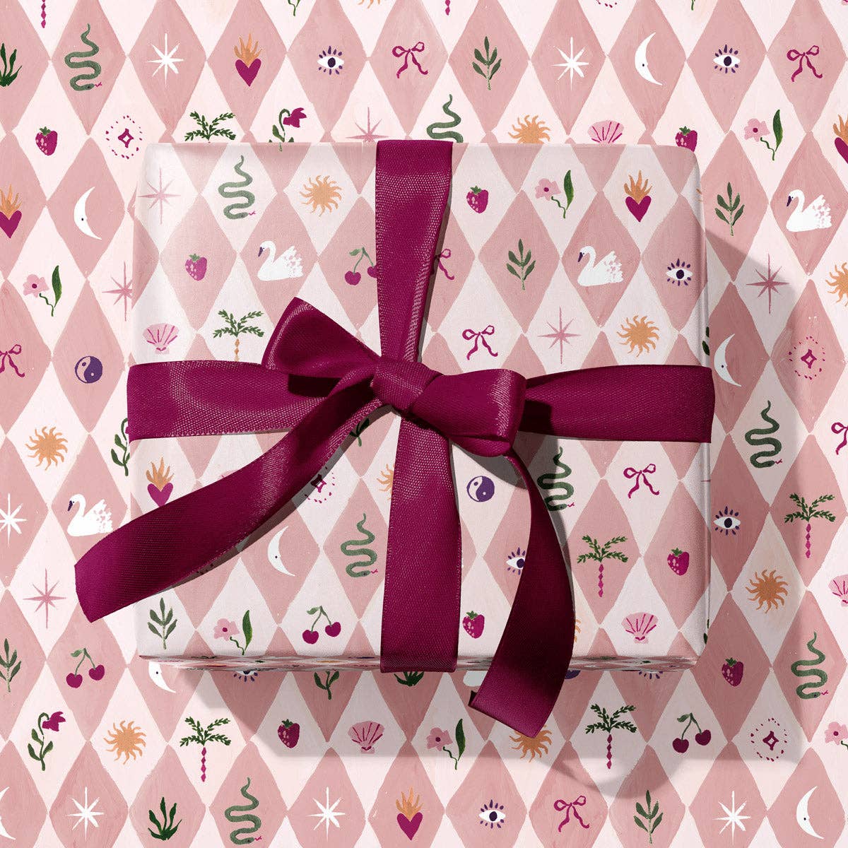 'Blush Harlequin' Wrapping Paper - Image 3