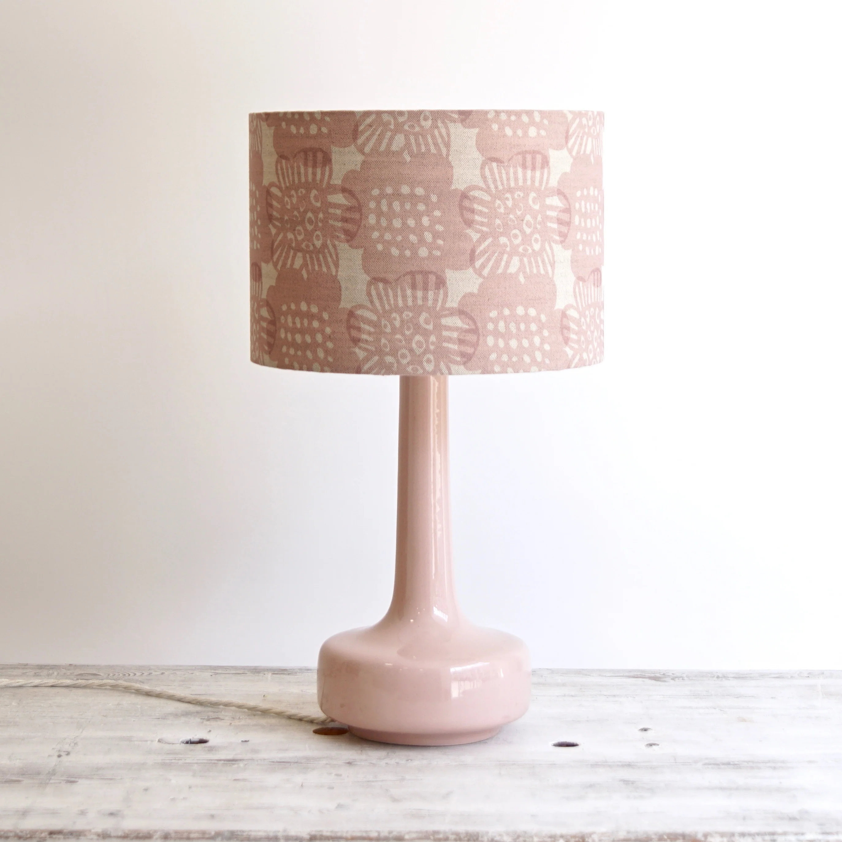Blush Pink Table Lamp & Pink 'Bloom' Shade