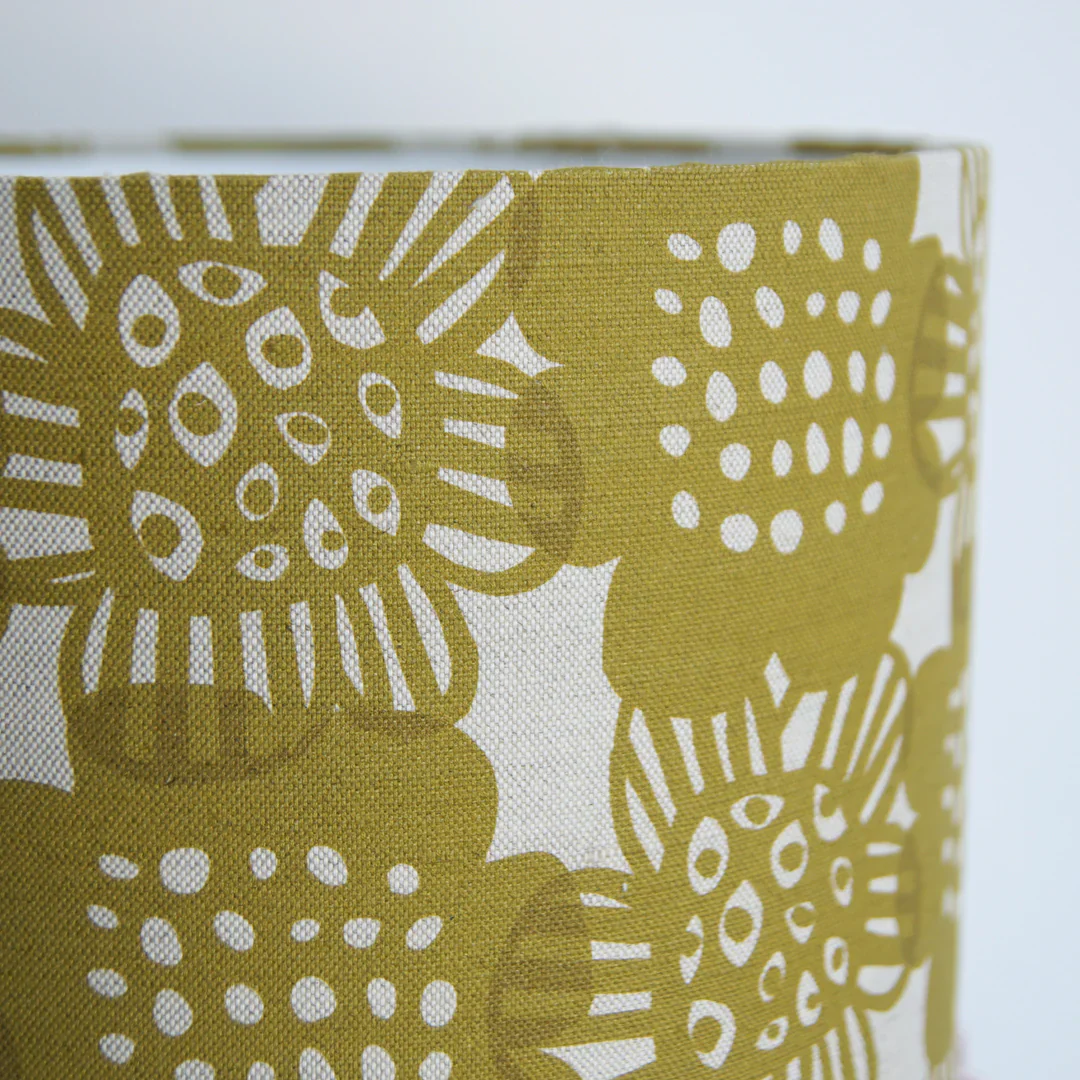 Blush Pink Table Lamp & Curry 'Bloom' Shade - Image 2