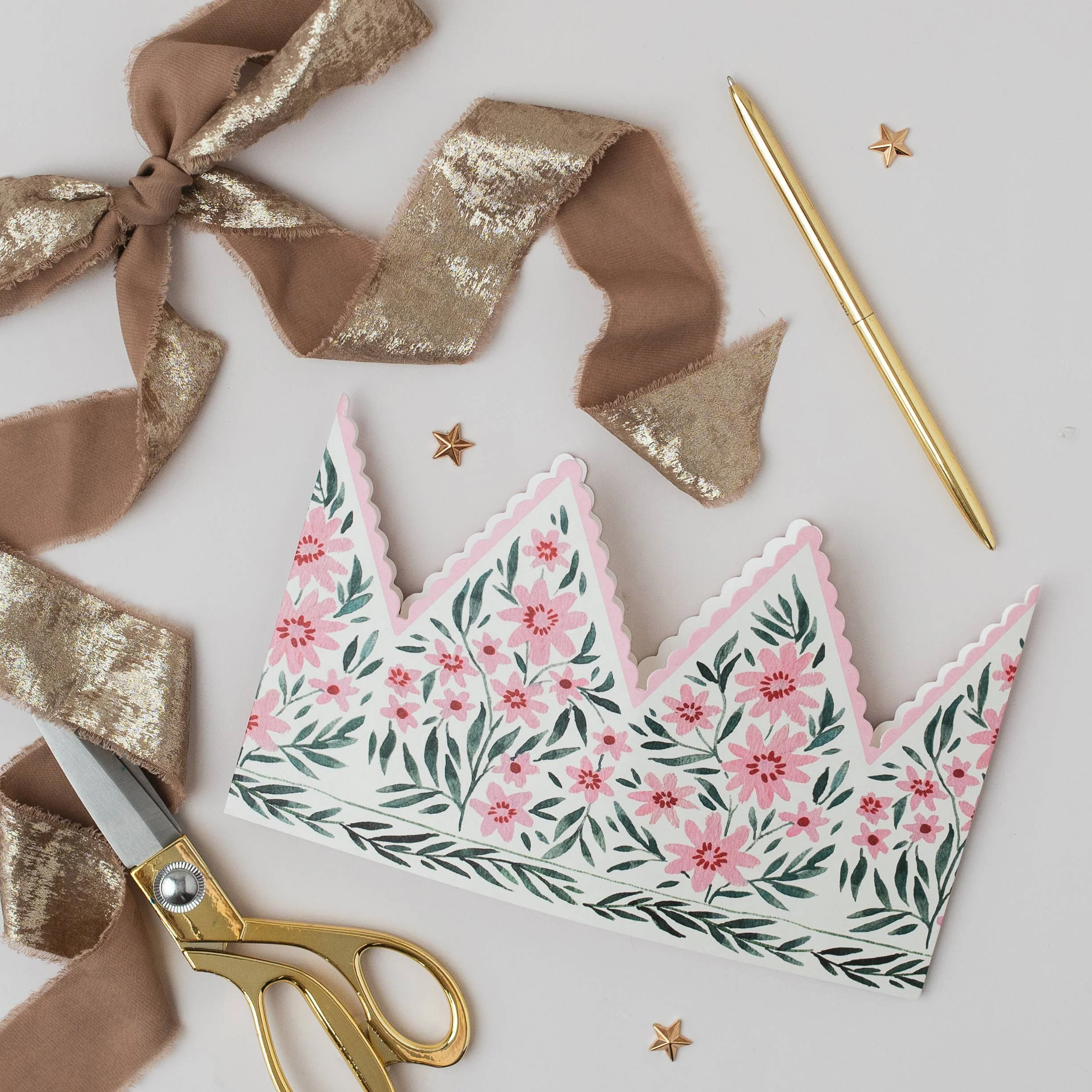 Botanical Crown Greetings Card