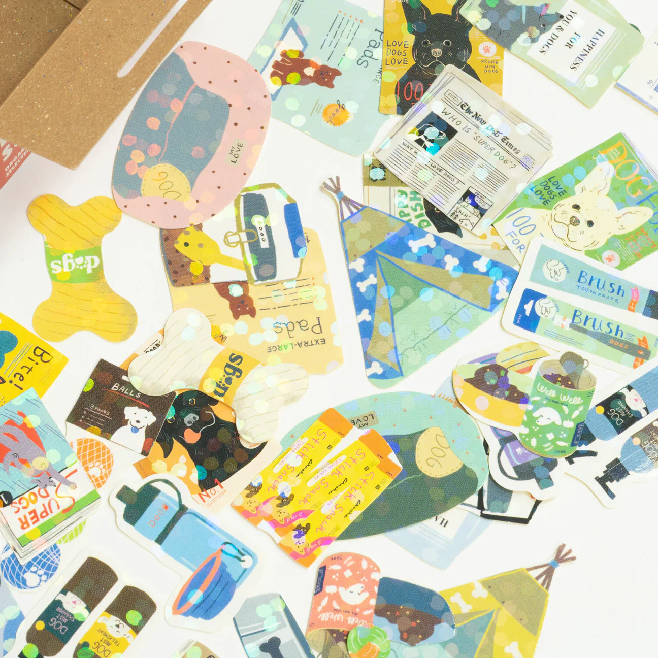 Box of Dog Supplies Stickers - Image 3