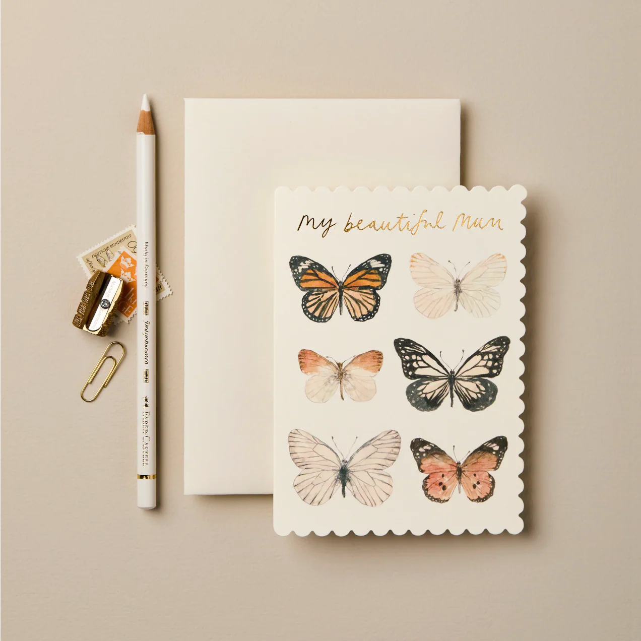 Butterfly 'My Beautiful Mum' Greetings Card