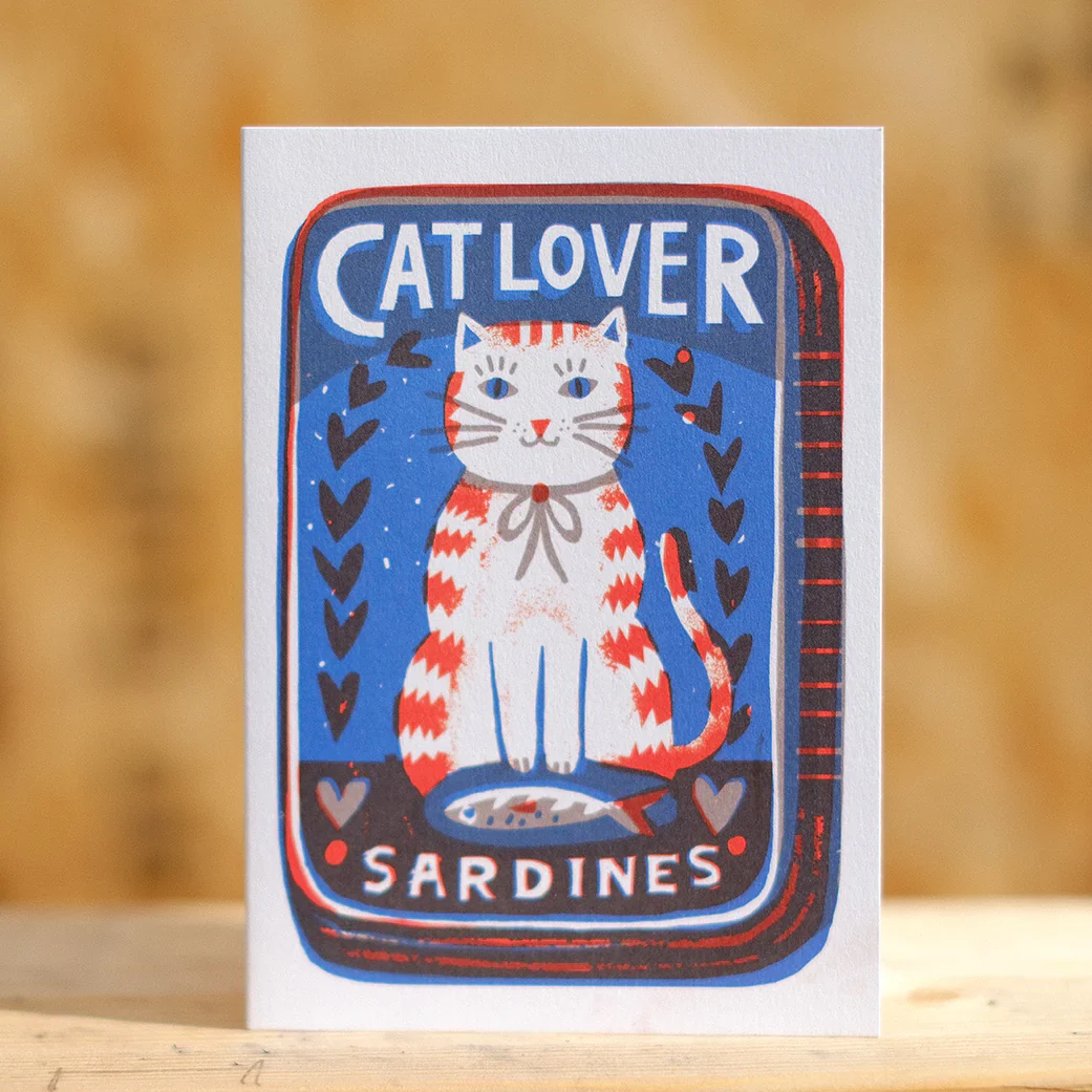 'Cat Lover Sardines' Greetings Card - Image 2