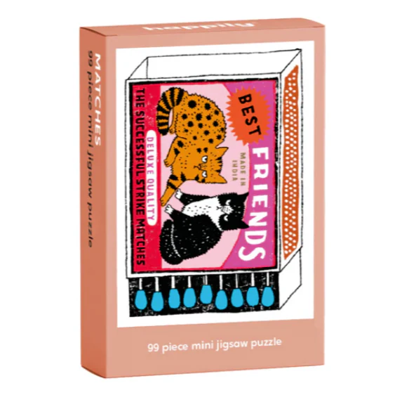 Cat Matches - 99 Piece Mini Jigsaw - Happily Puzzles