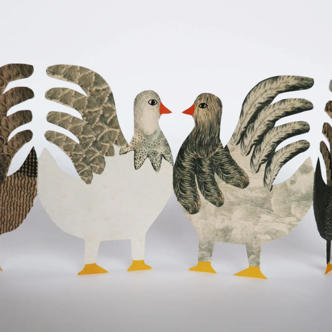 'Chickens' Fold-Out Greetings Card - Image 4