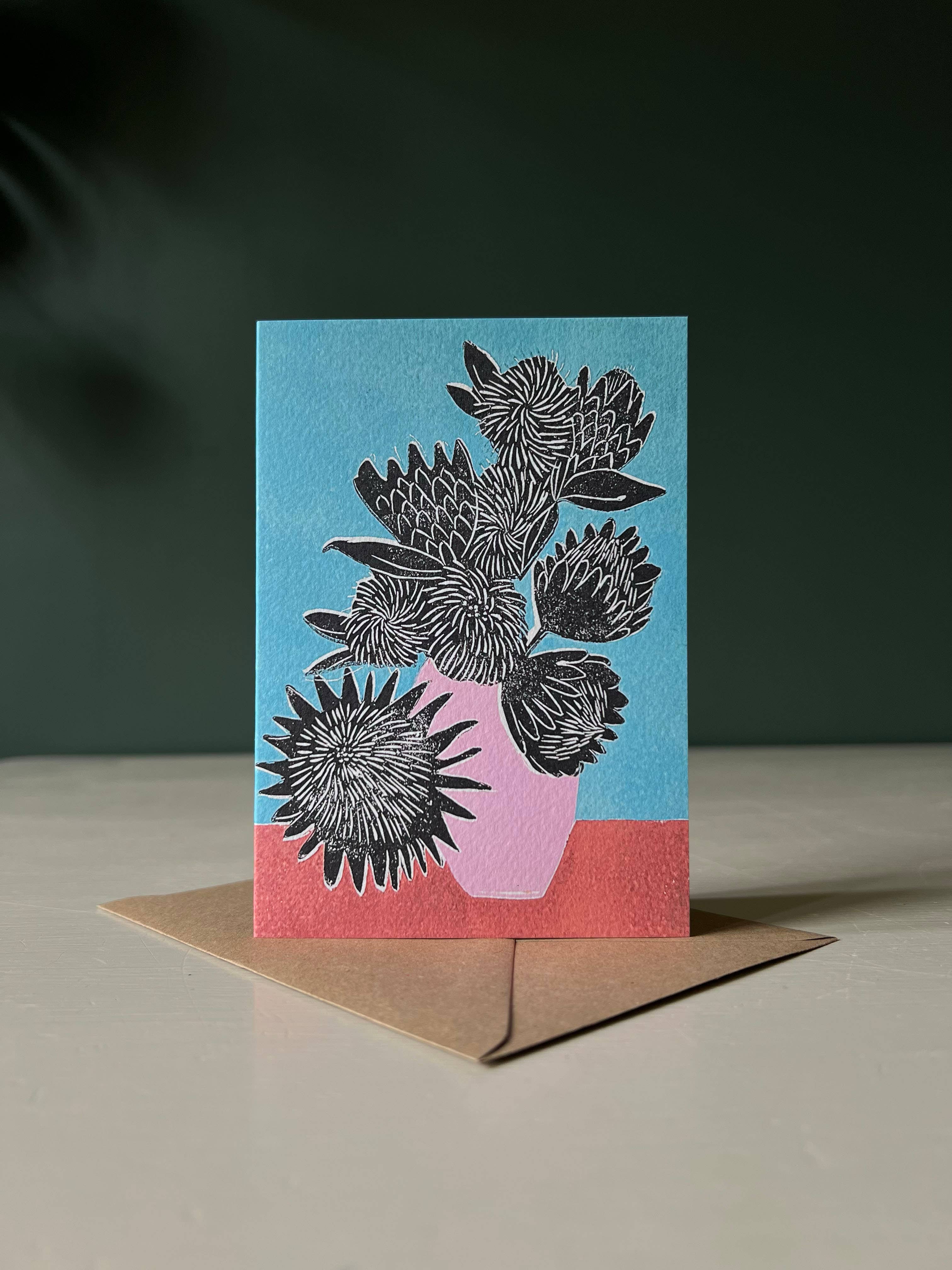 'Chrysanthemums' Greetings Card - Image 2