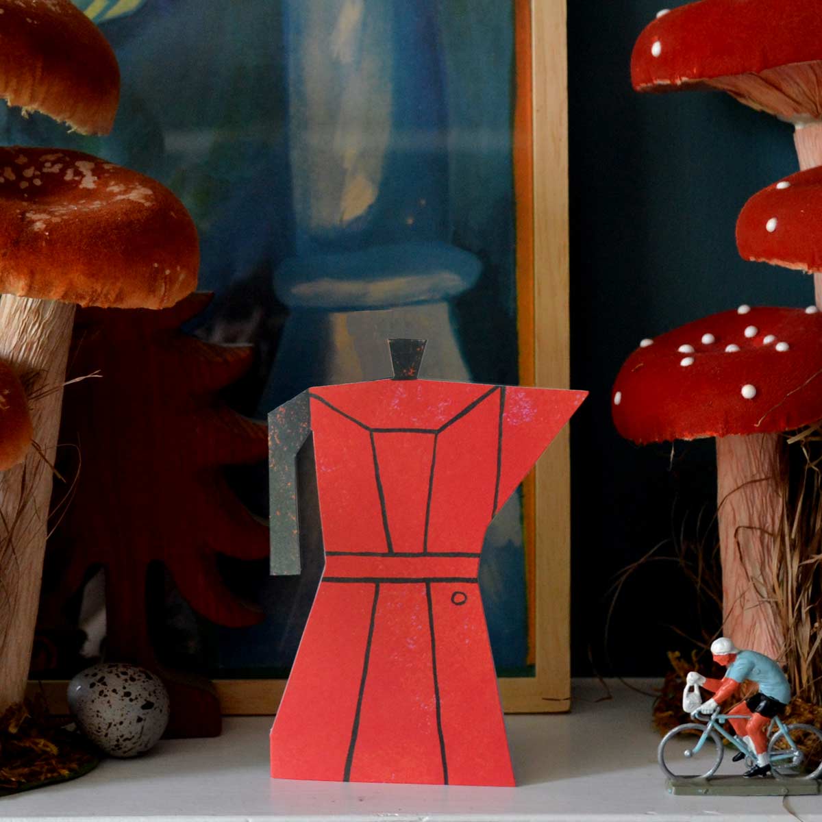 Coffee Pot Die-Cut Greetings Card - Image 3
