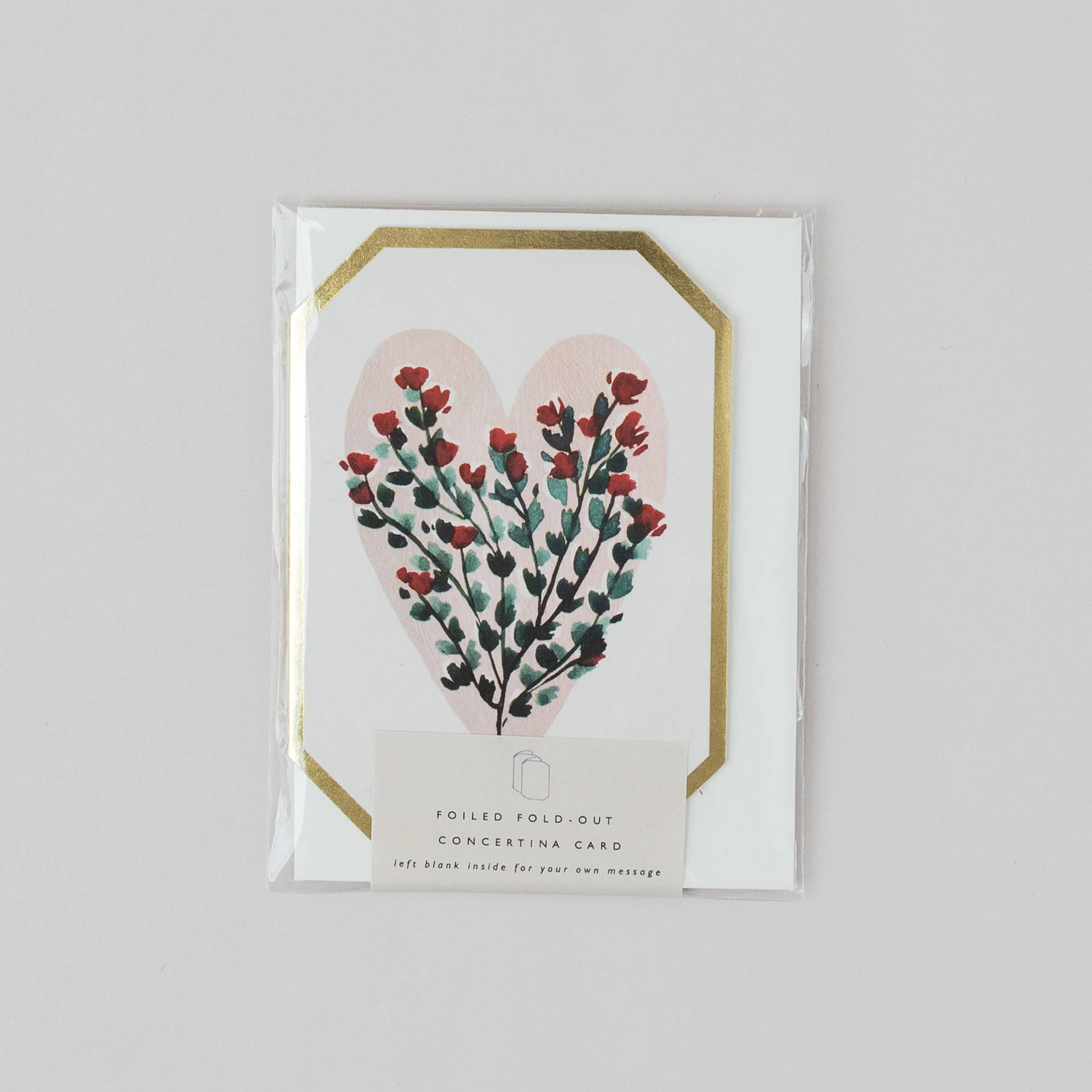 Concertina Heart Floral Die Cut Mini Card - Image 2