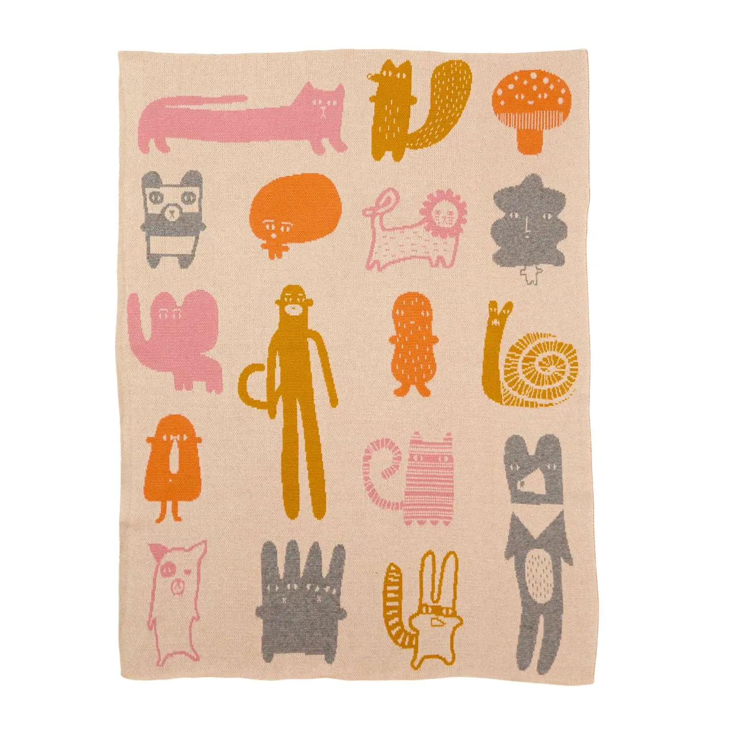 Creatures Cotton Mini Blanket by Donna Wilson