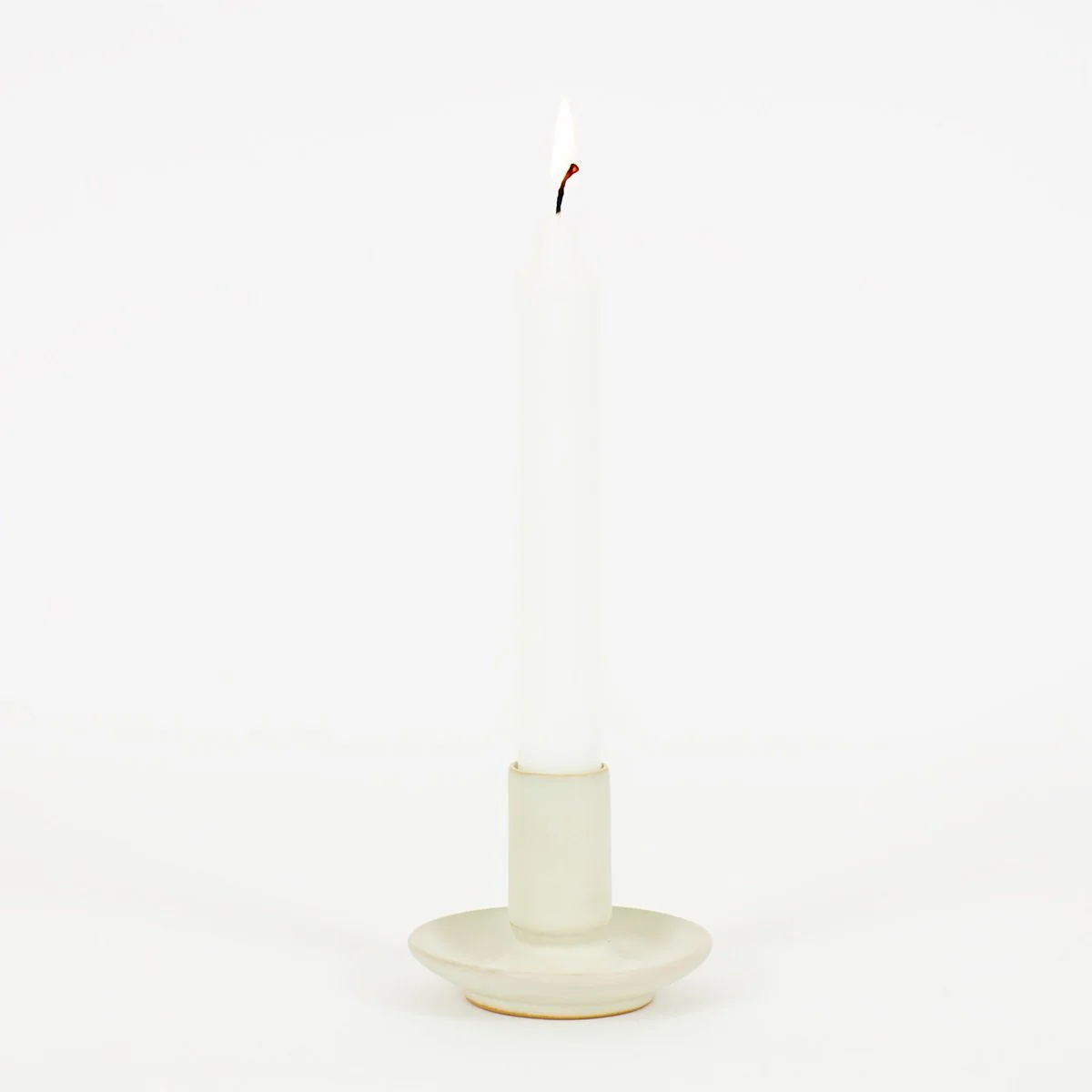 Fairtrade Beige Ceramic Candleholder