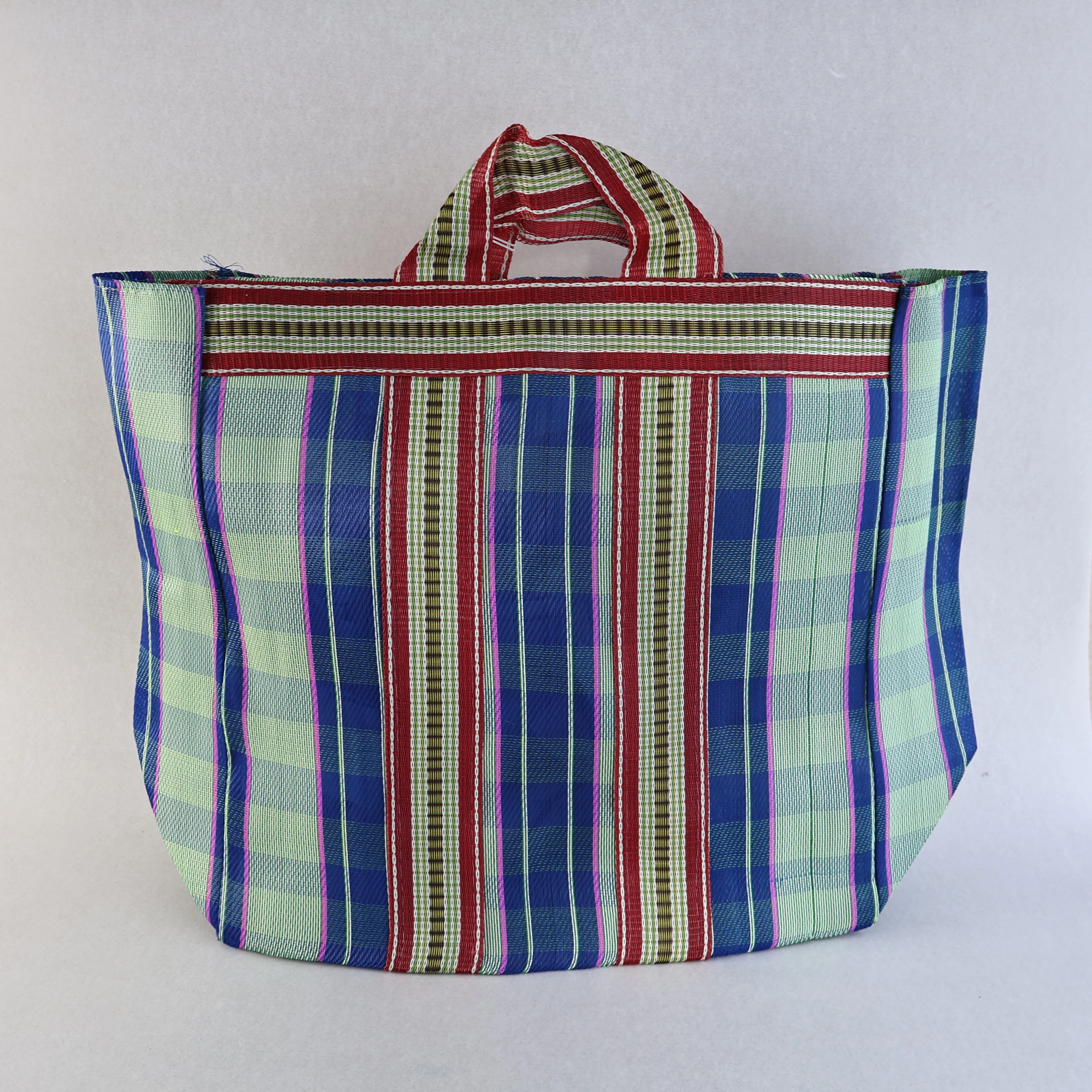 Fairtrade Nylon Striped Large Bag - Image 2