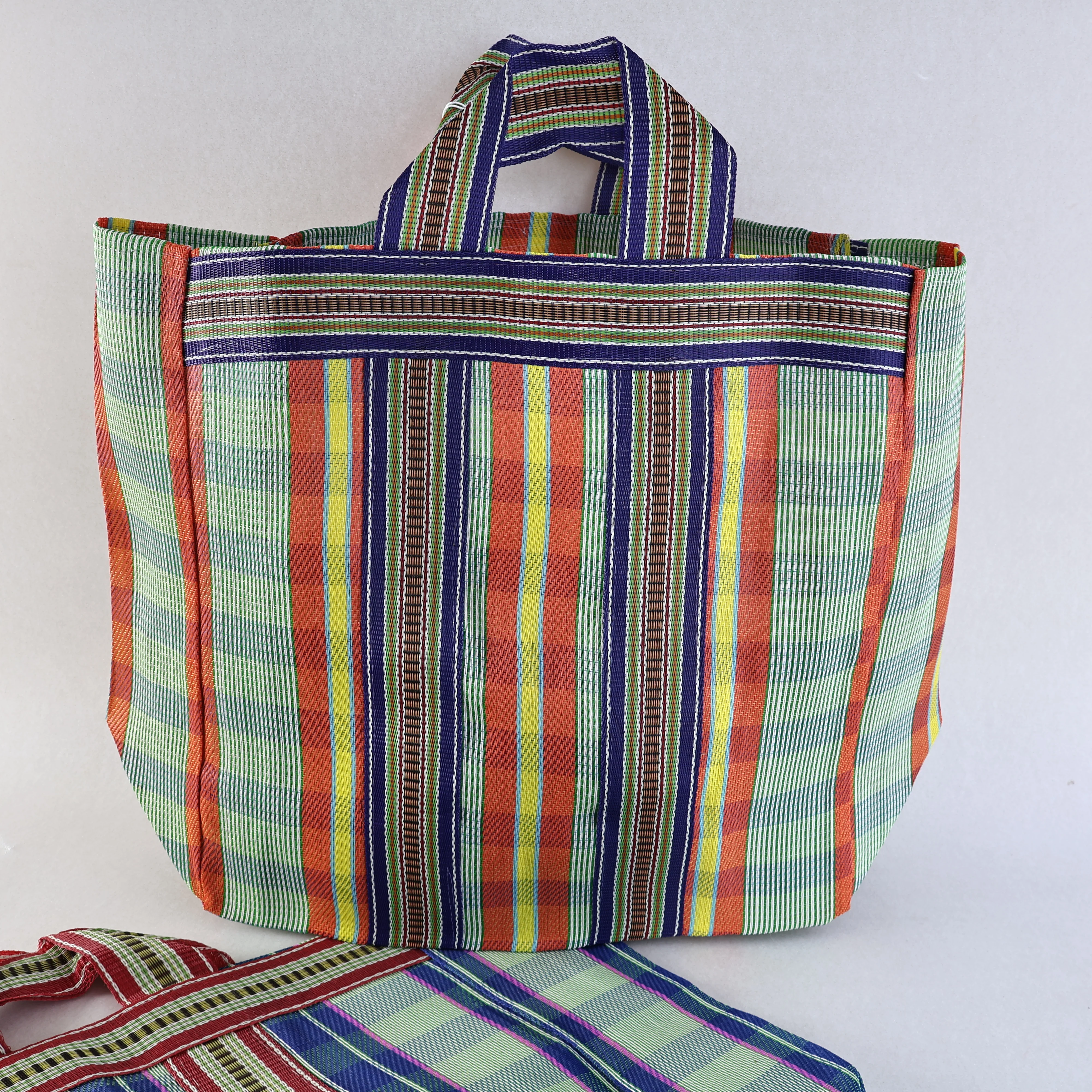 Fairtrade Nylon Striped Large Bag - Image 3
