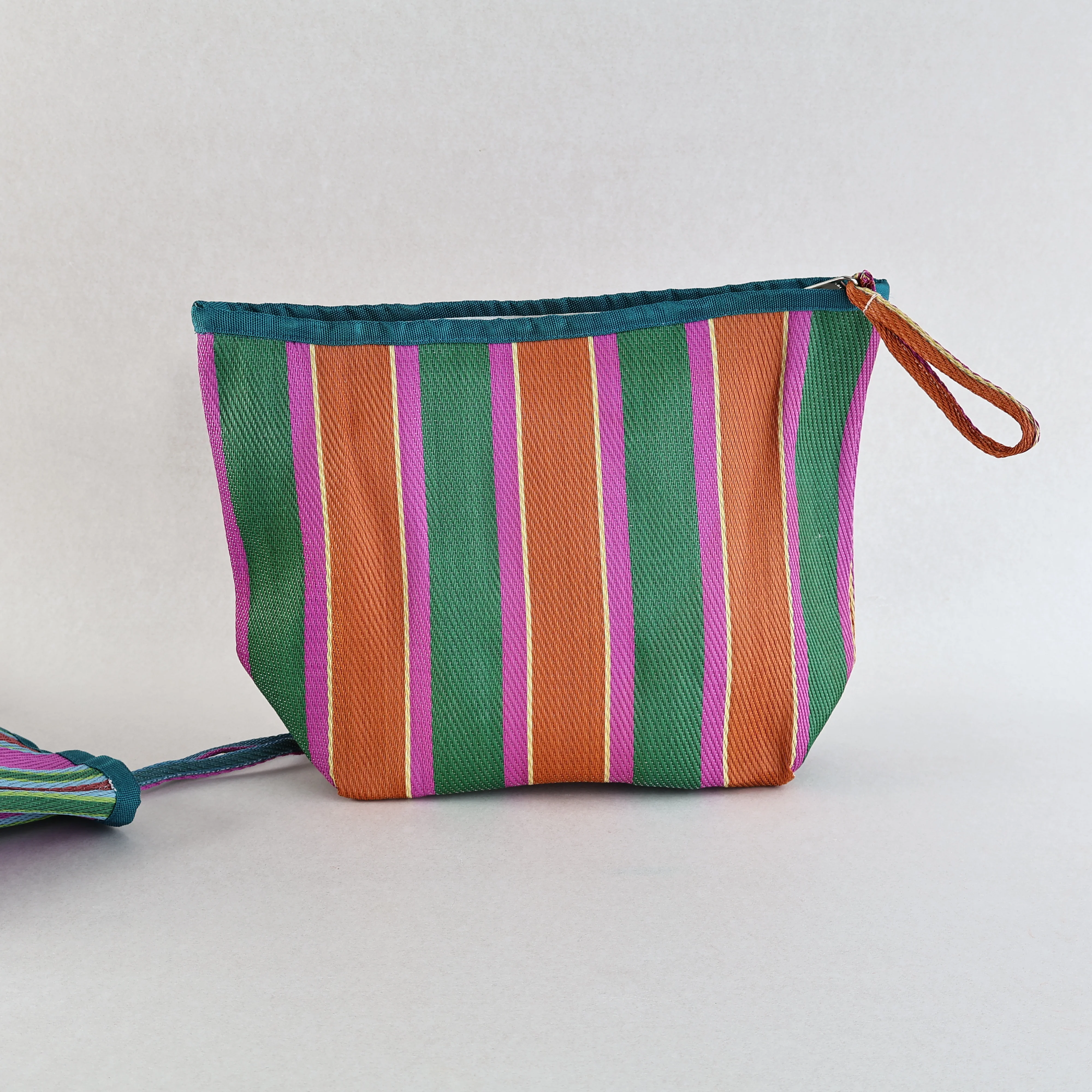 Fairtrade Nylon Striped Pouch - Image 3