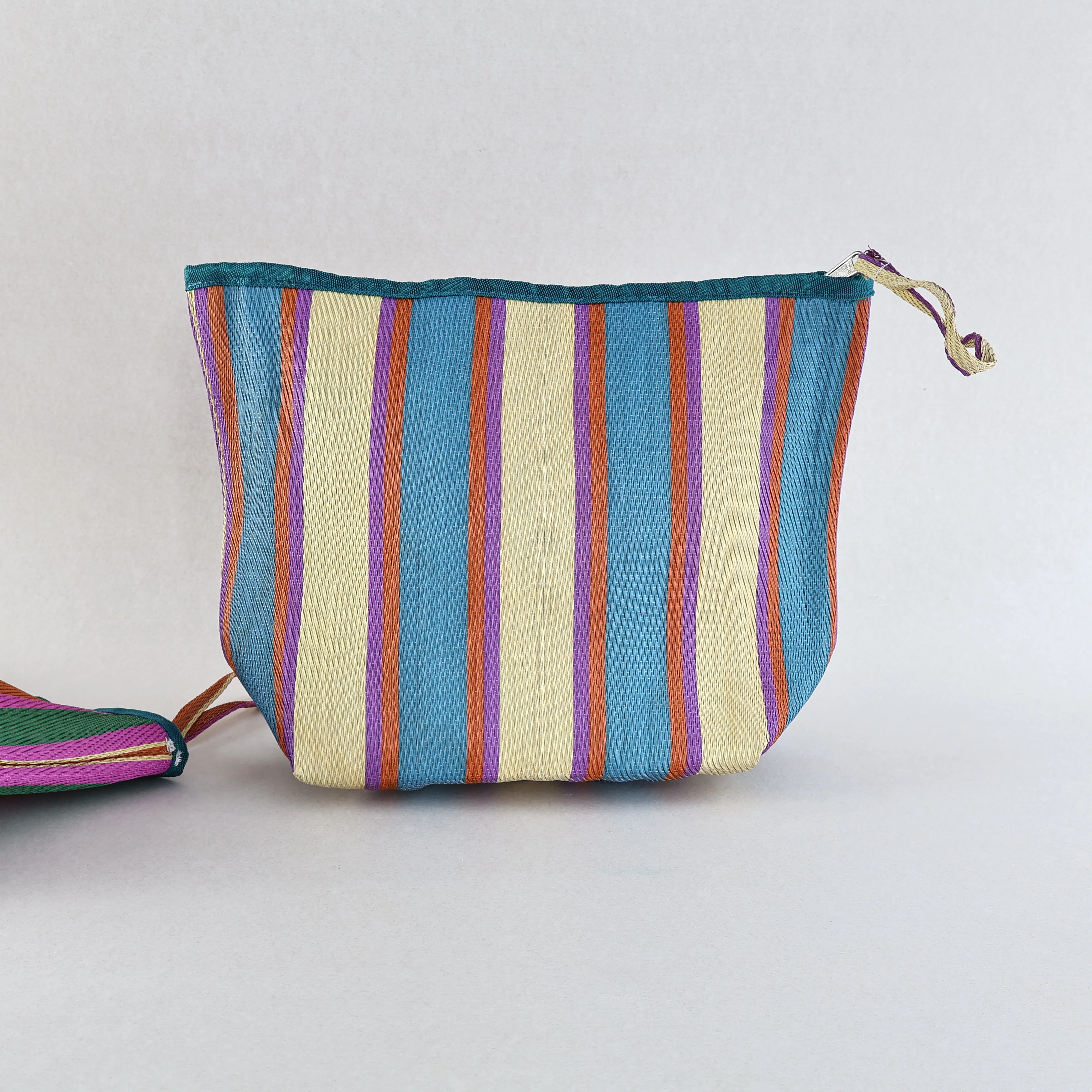 Fairtrade Nylon Striped Pouch - Image 4