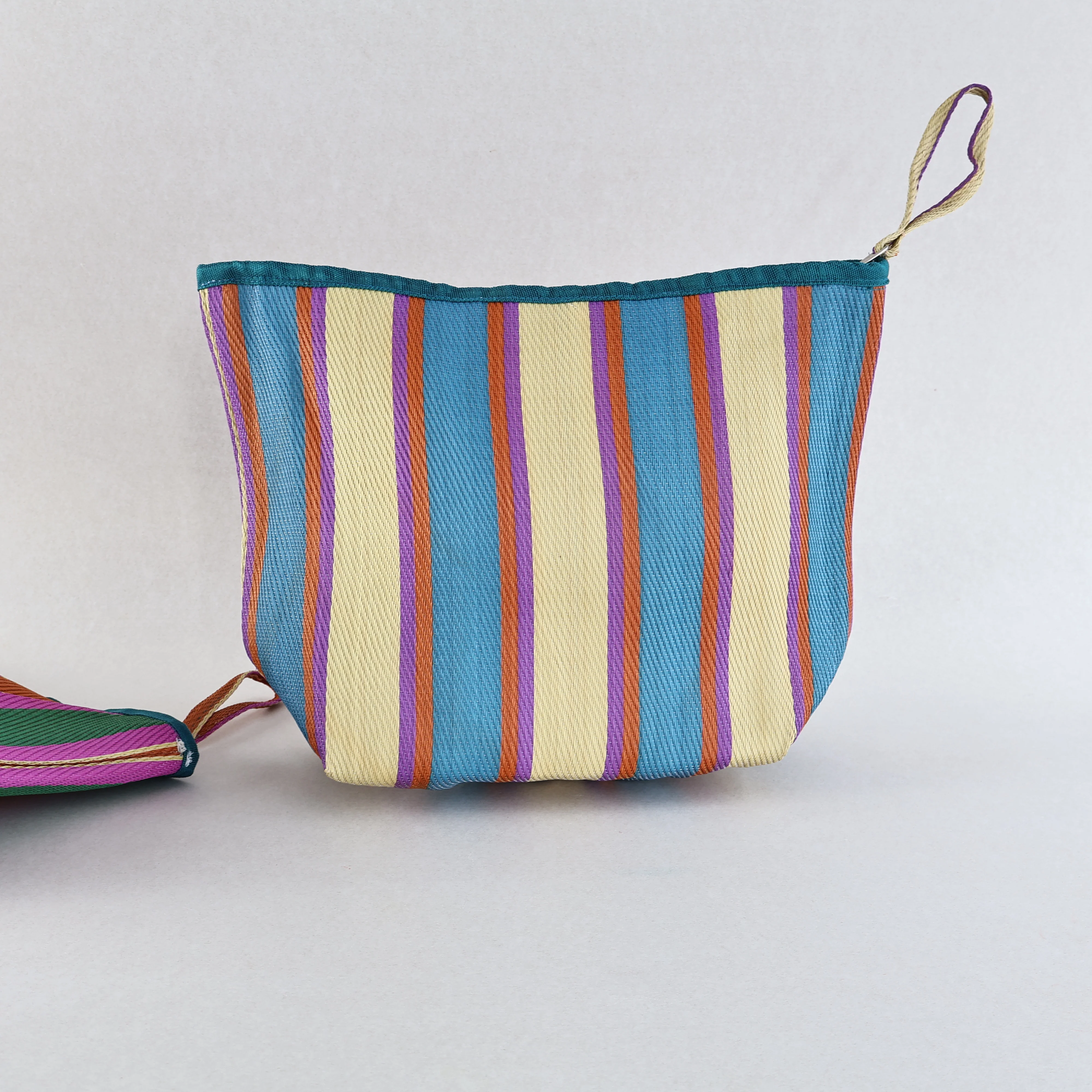 Fairtrade Nylon Striped Pouch - Image 5