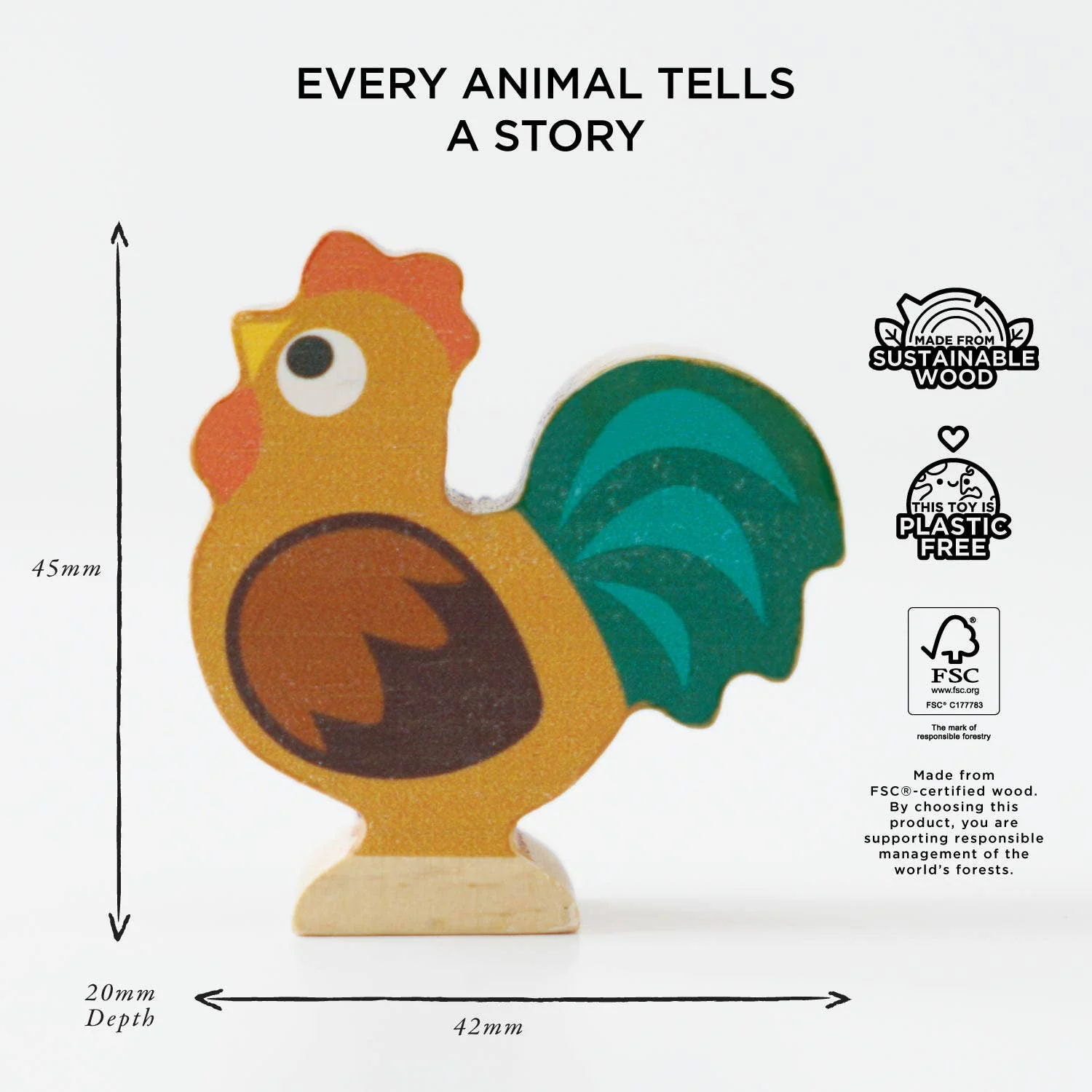 Wooden Toy Stacking Farmyard Animals - Image 4