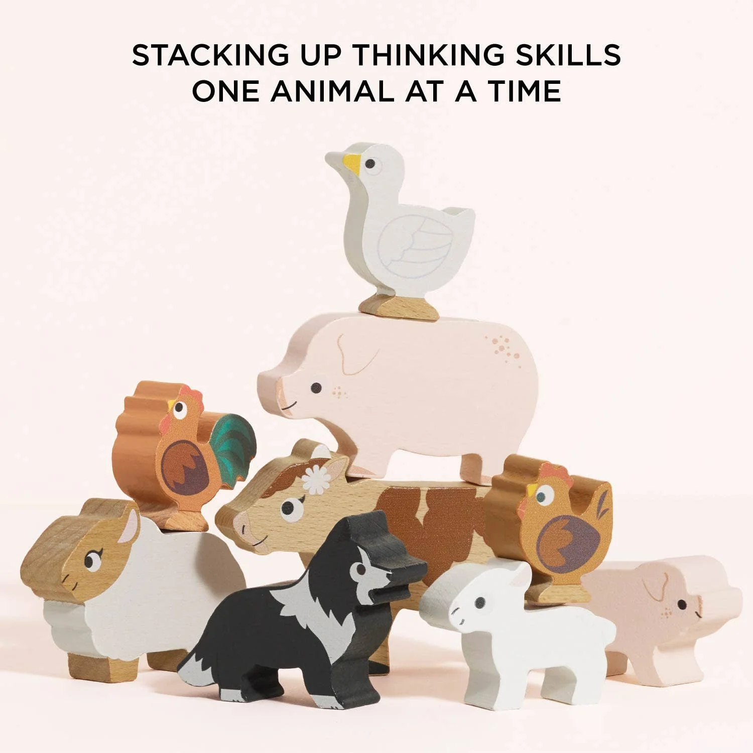 Wooden Toy Stacking Farmyard Animals - Image 5