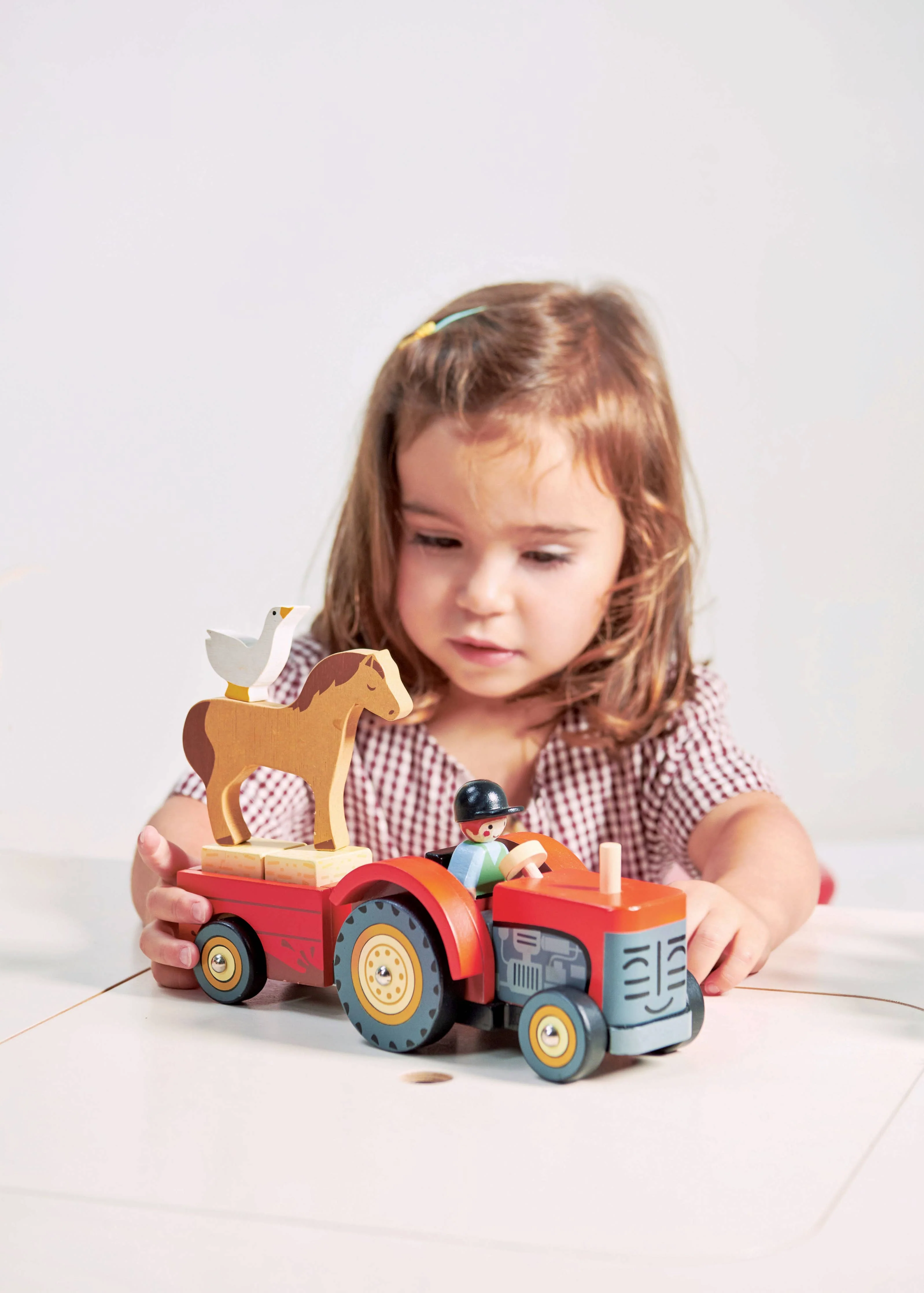 Wooden Farmyard Tractor Toy - Image 2