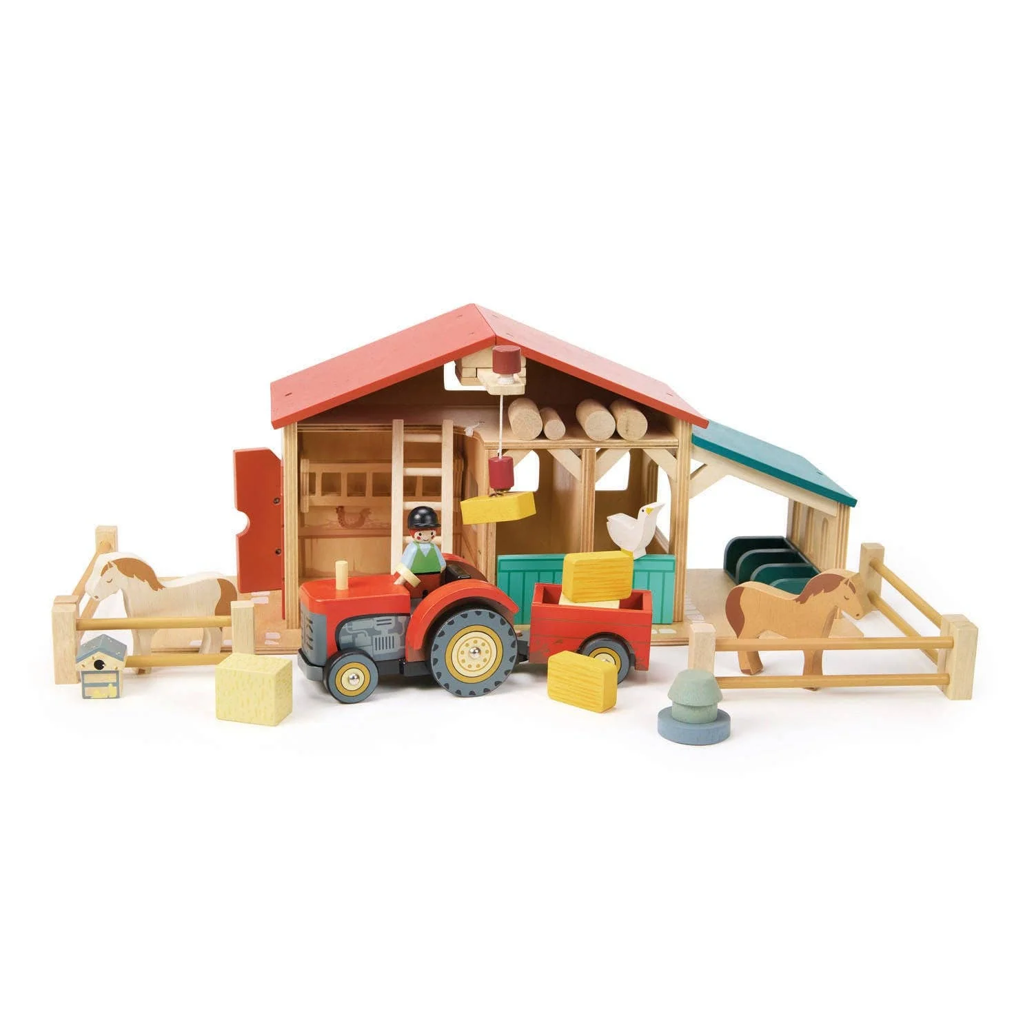 Wooden Farmyard Tractor Toy - Image 3