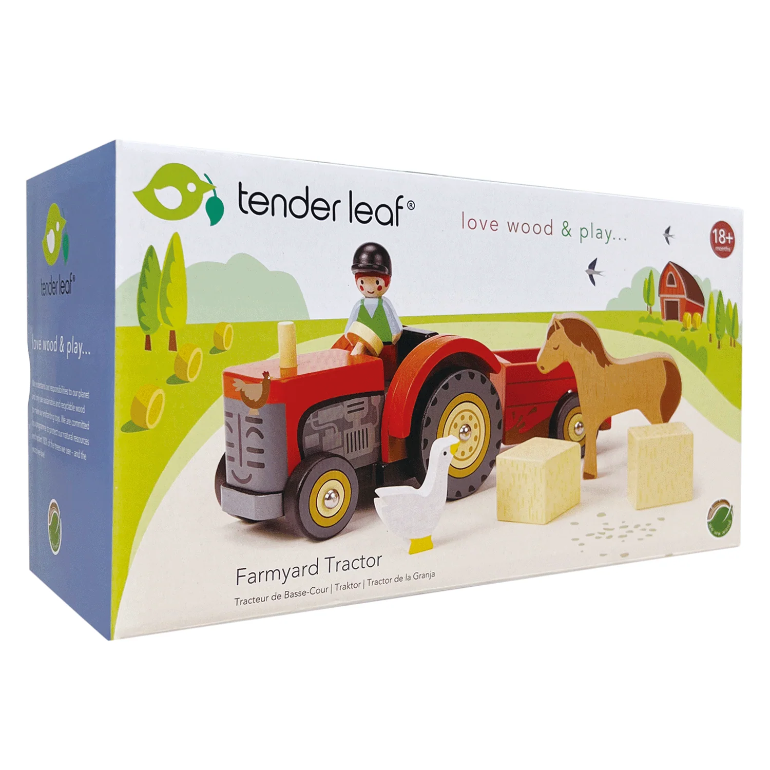 Wooden Farmyard Tractor Toy - Image 4