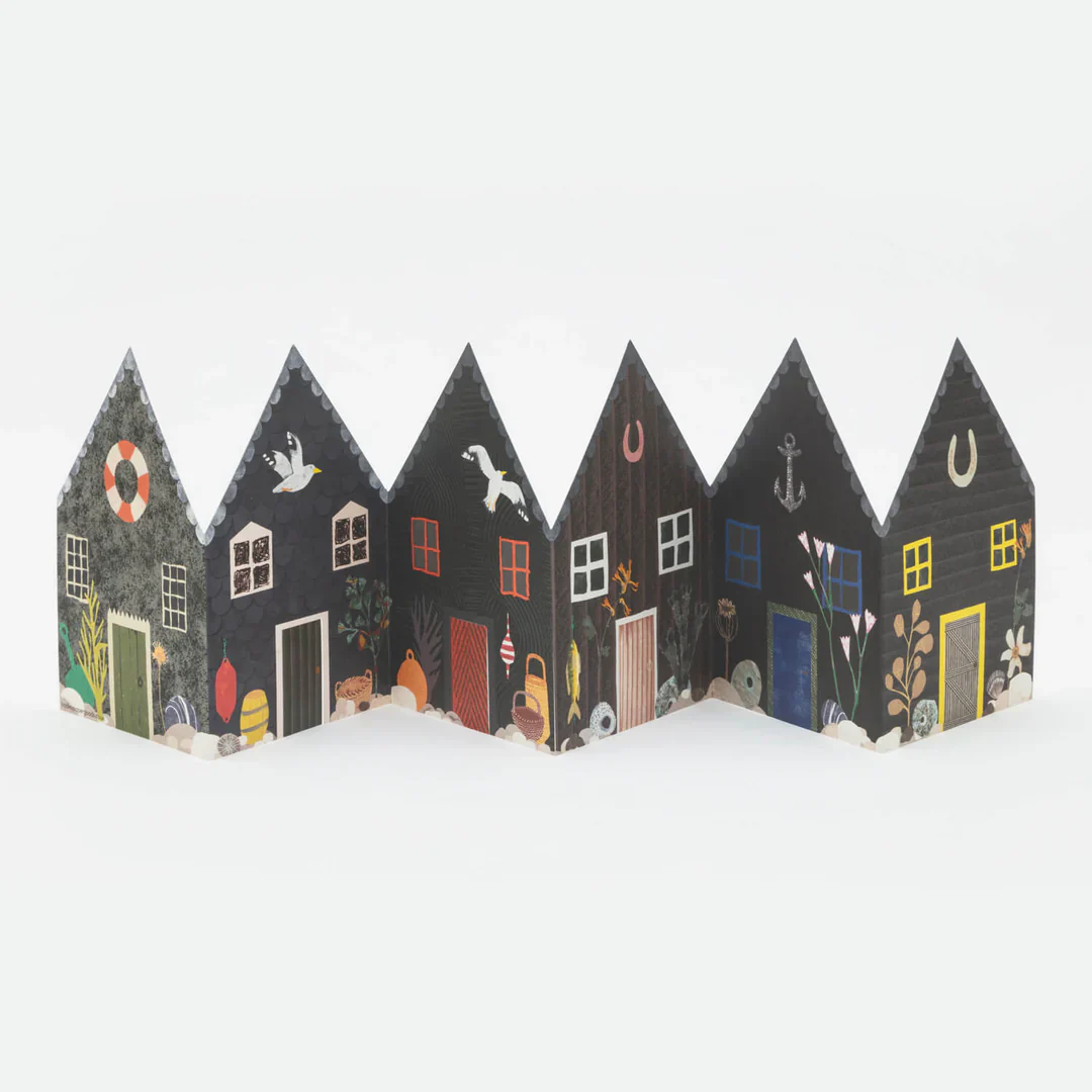 Fisherman's Huts Concertina Greetings Card - Image 2