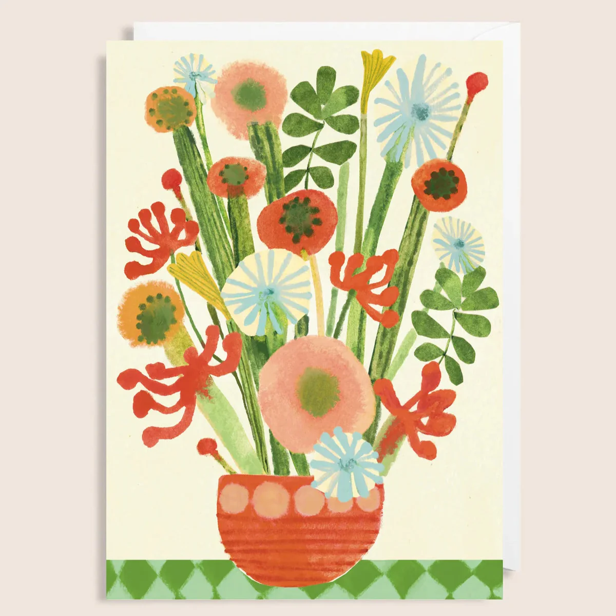 'Flower Bowl' Greetings Card
