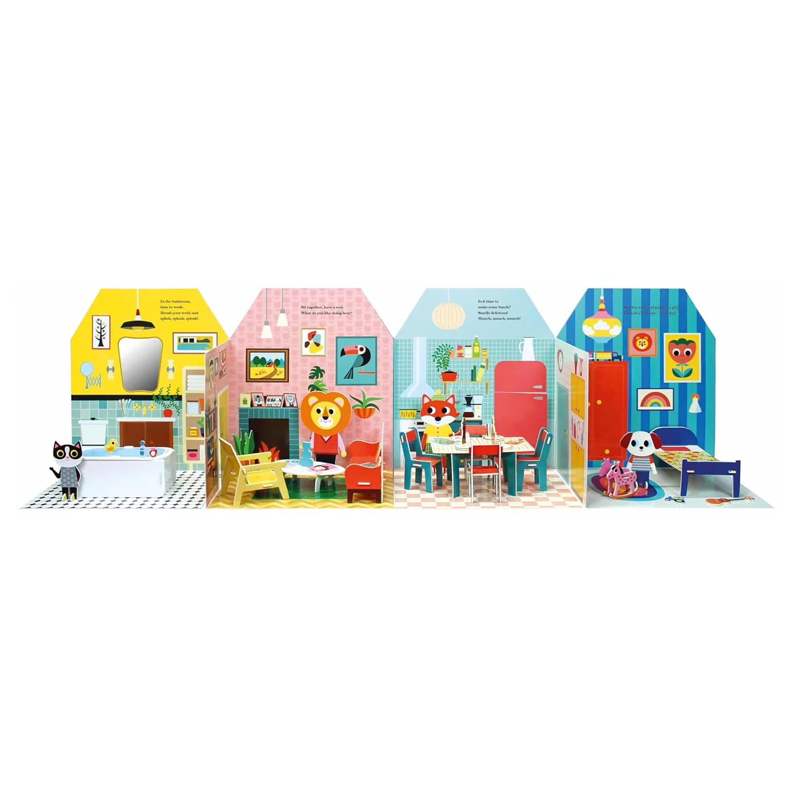'Fold Out & Play: Dolls House' Kids Board Book - Image 2