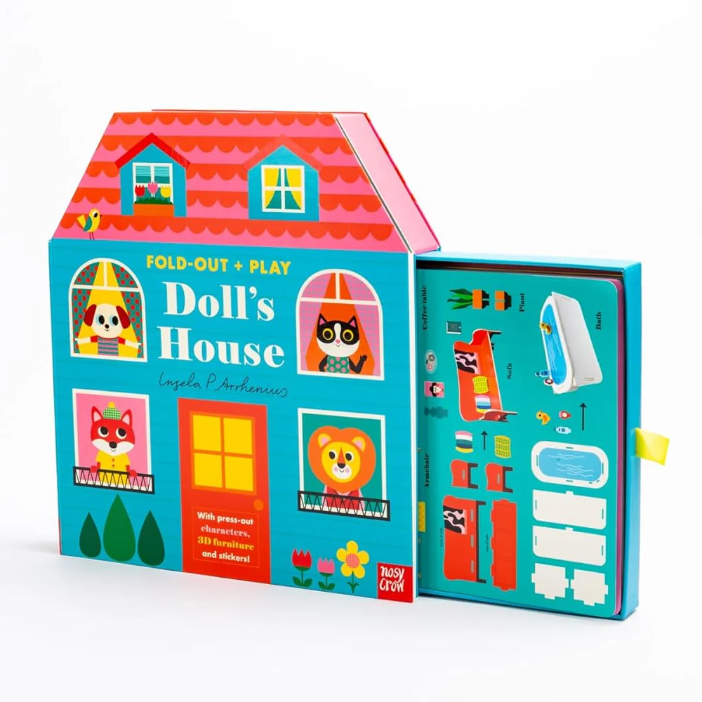 'Fold Out & Play: Dolls House' Kids Board Book - Image 3