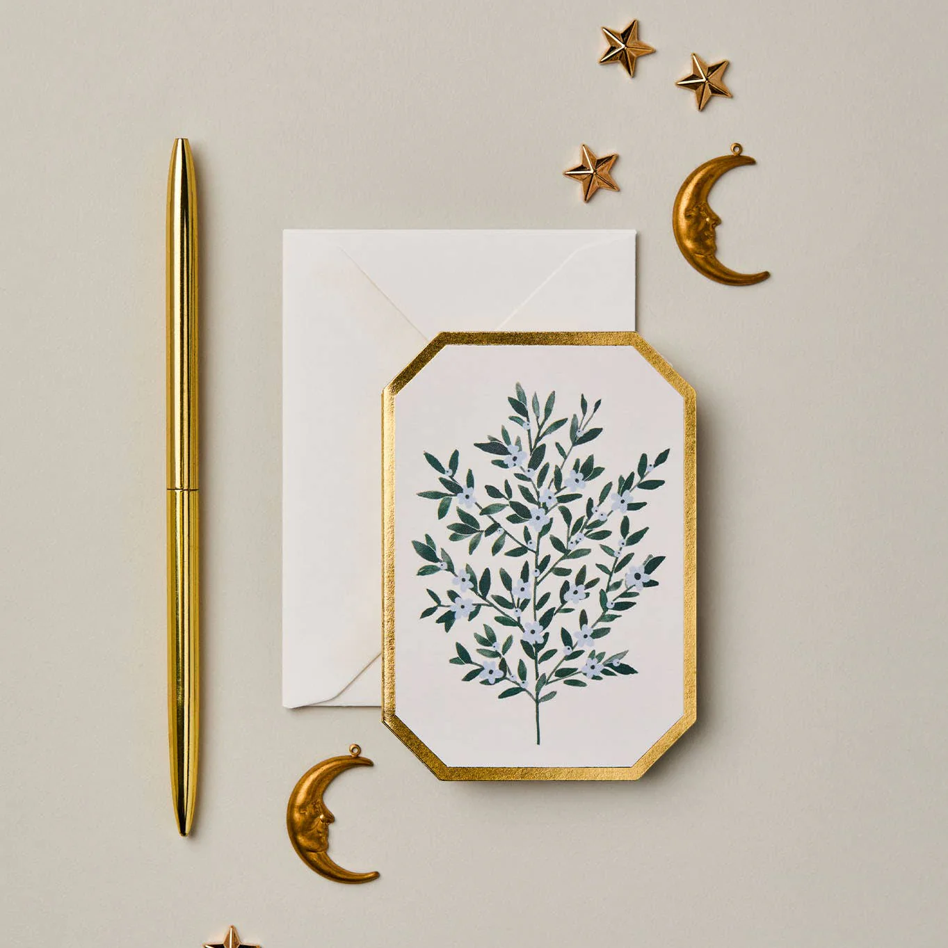 'Forget Me Not' Die Cut Botanical Greetings Card