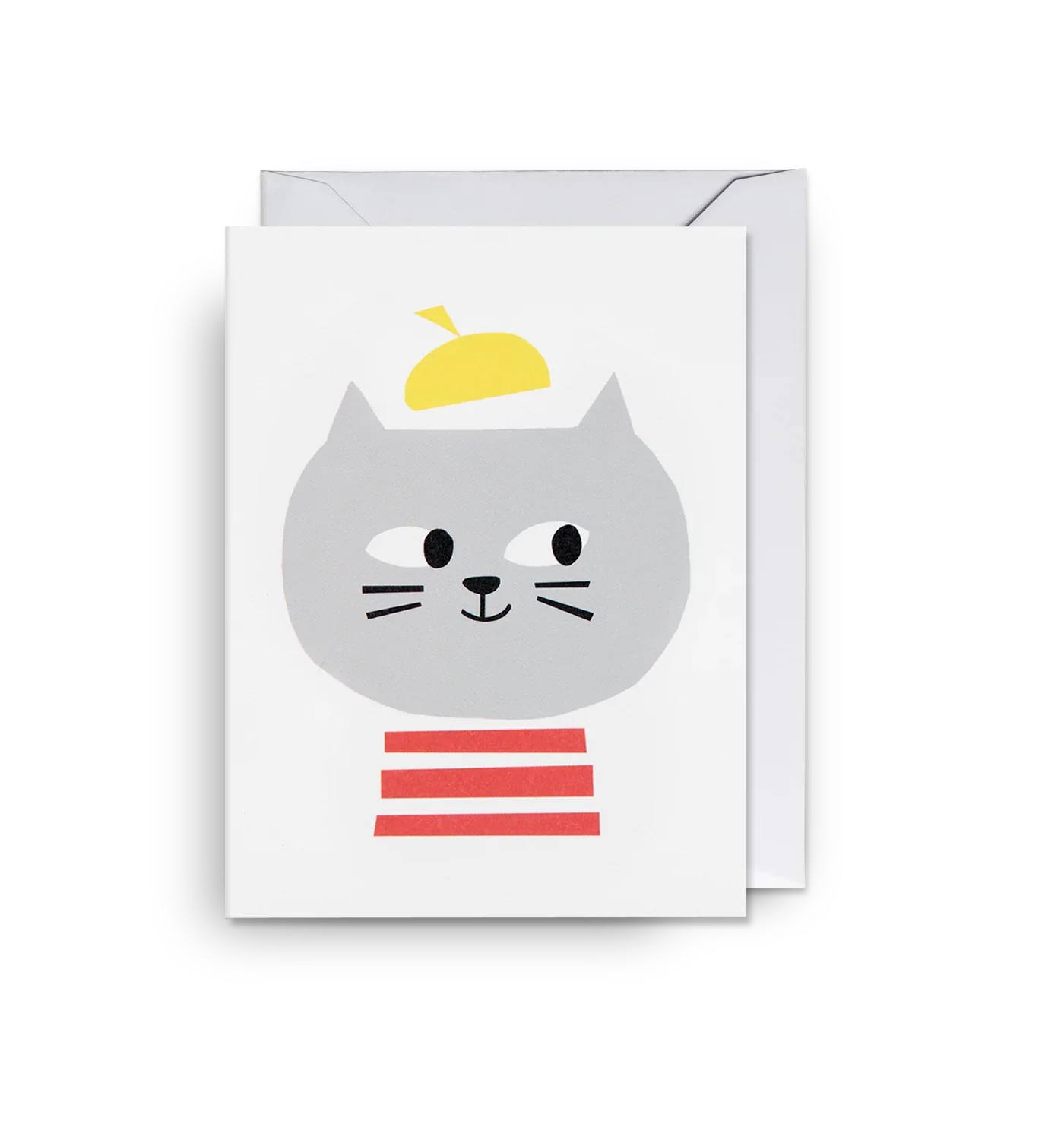 'Parisian Cat' Mini Greetings Card