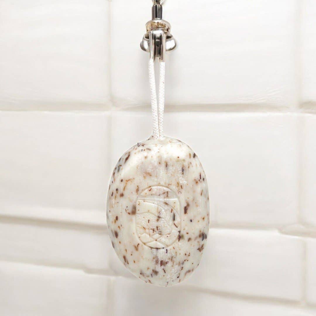 French Lavender Exfoliating Soap On A Rope - Image 2