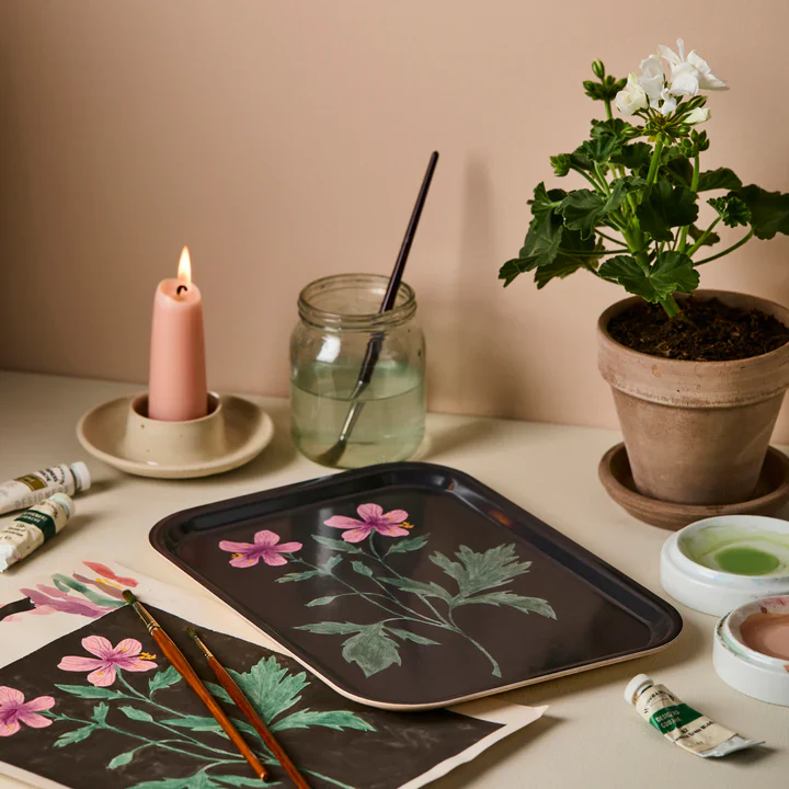 Geranium Small Plywood Tray
