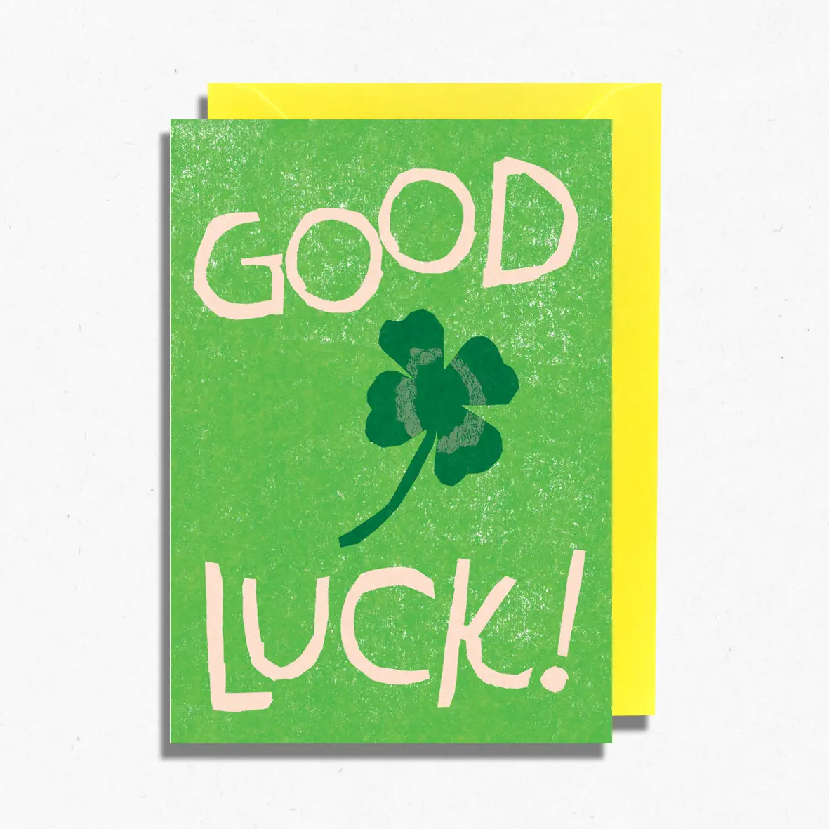 'Good Luck Clover' Greetings Card