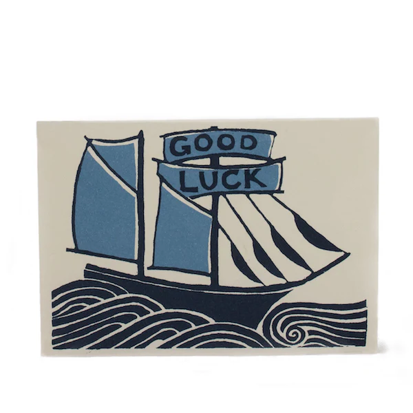 'Good Luck' Ship Greetings Card