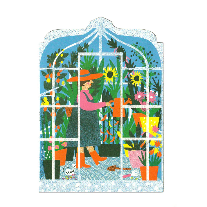 Greenhouse Die Cut Greetings Card