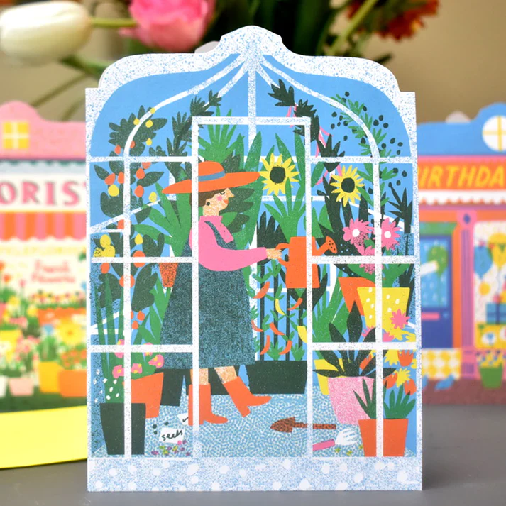 Greenhouse Die Cut Greetings Card - Image 2