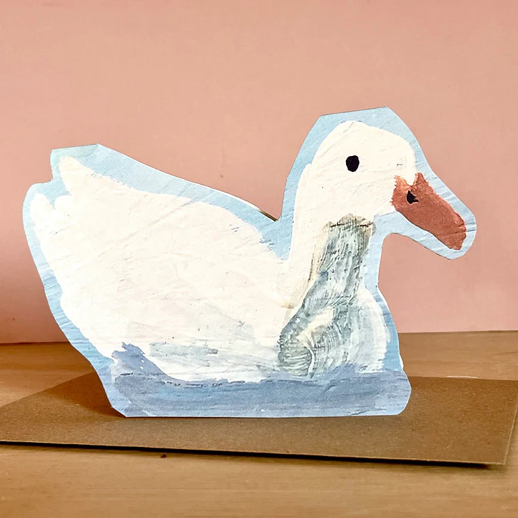 'Swimming Duck' Greetings Card