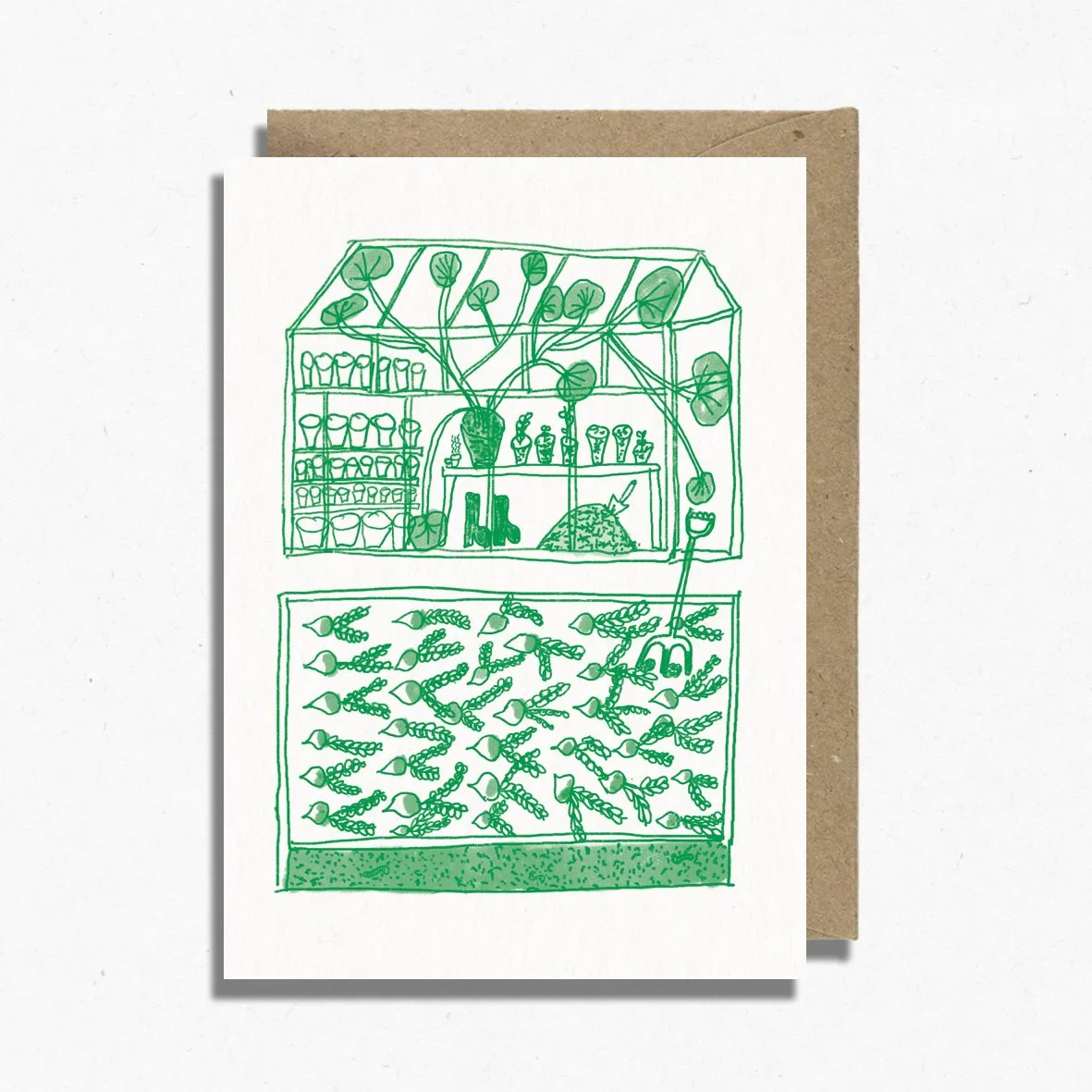 'Greenhouse' Illustrated Greetings Card