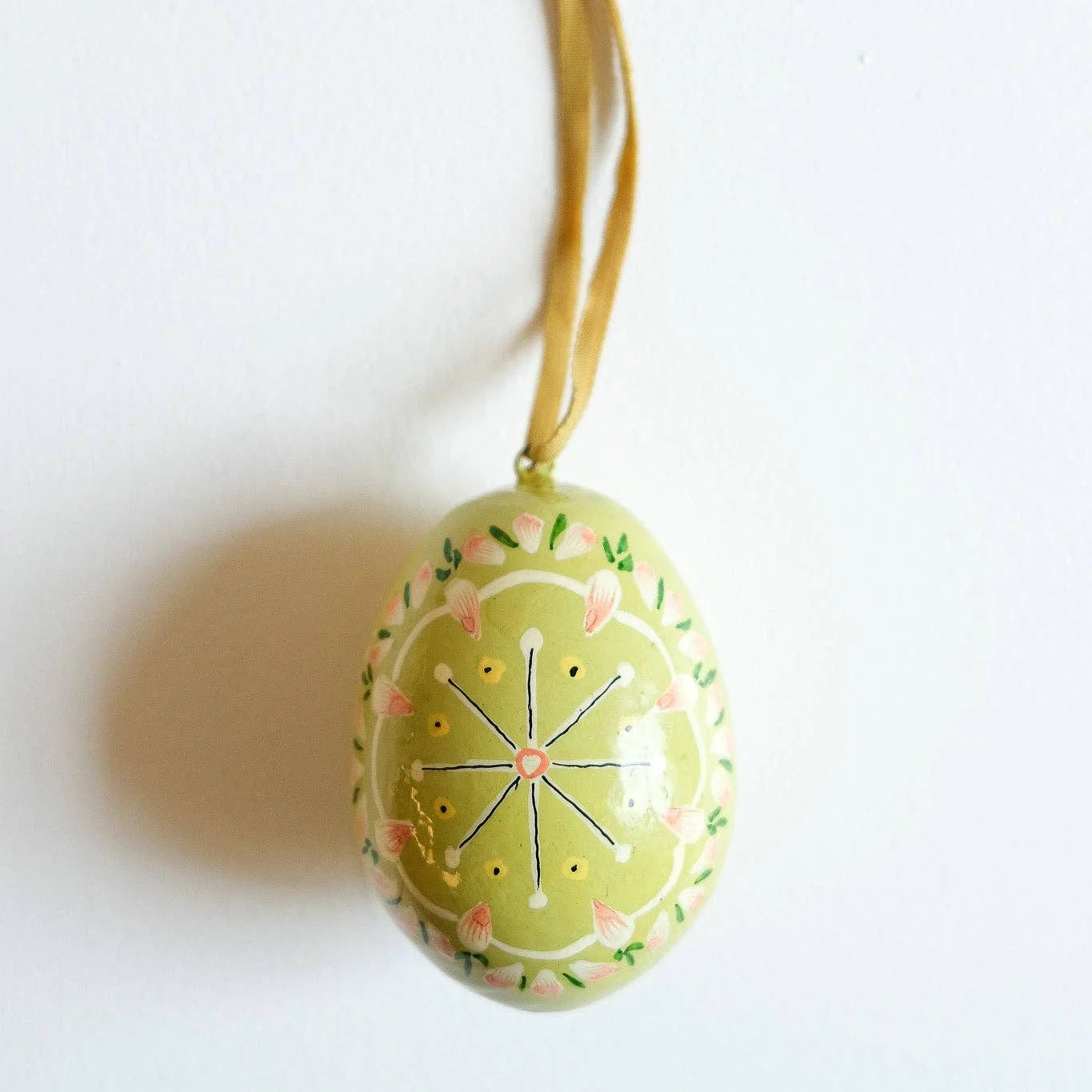 Hand-Painted 'Pistachio' Decorative Egg - Image 4